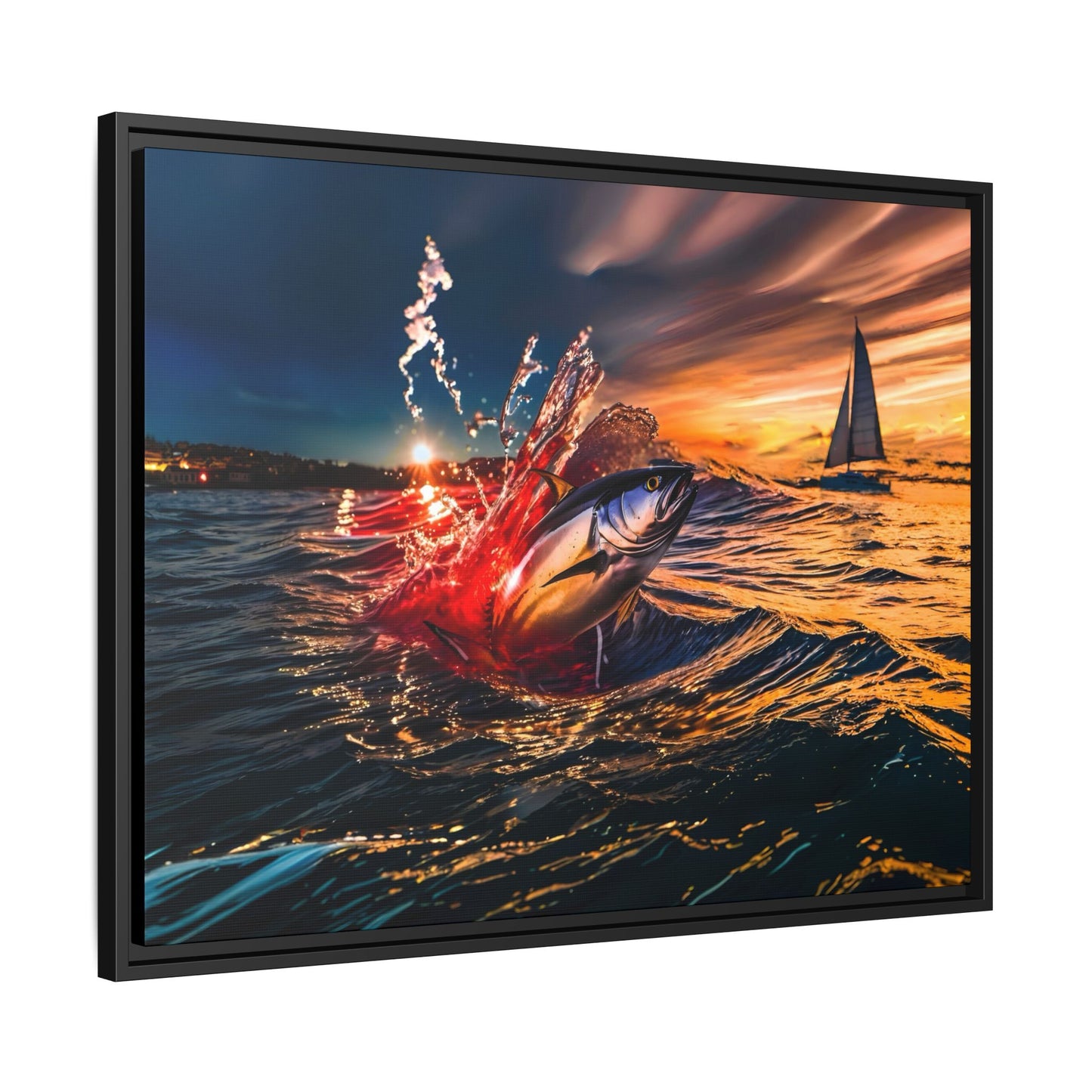 "The Leap" by Andrew McCarter - Ocean Canvas Art.