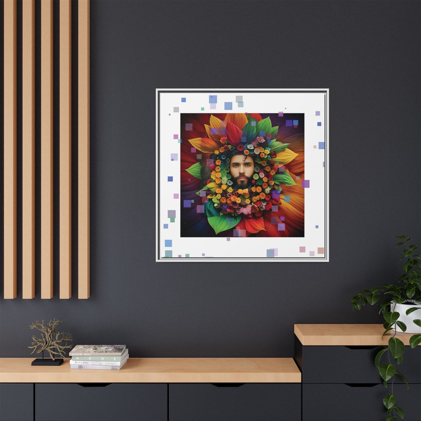 'Flourish: The Modern Green Man' canvas print By Andrew McCarter