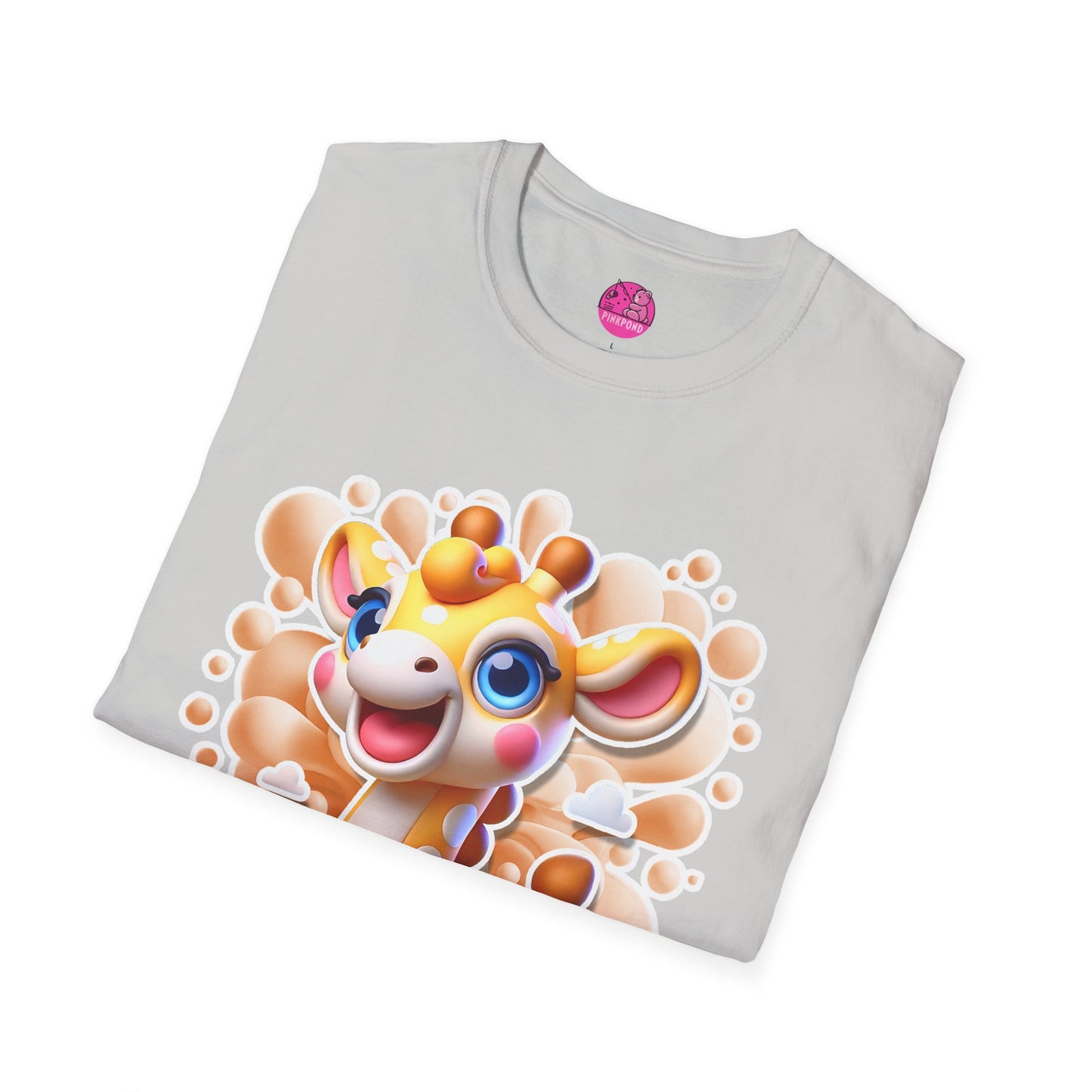 Geoffrey Giraffe T-Shirt - Tall on Charm, Big on Smiles Unisex Softstyle