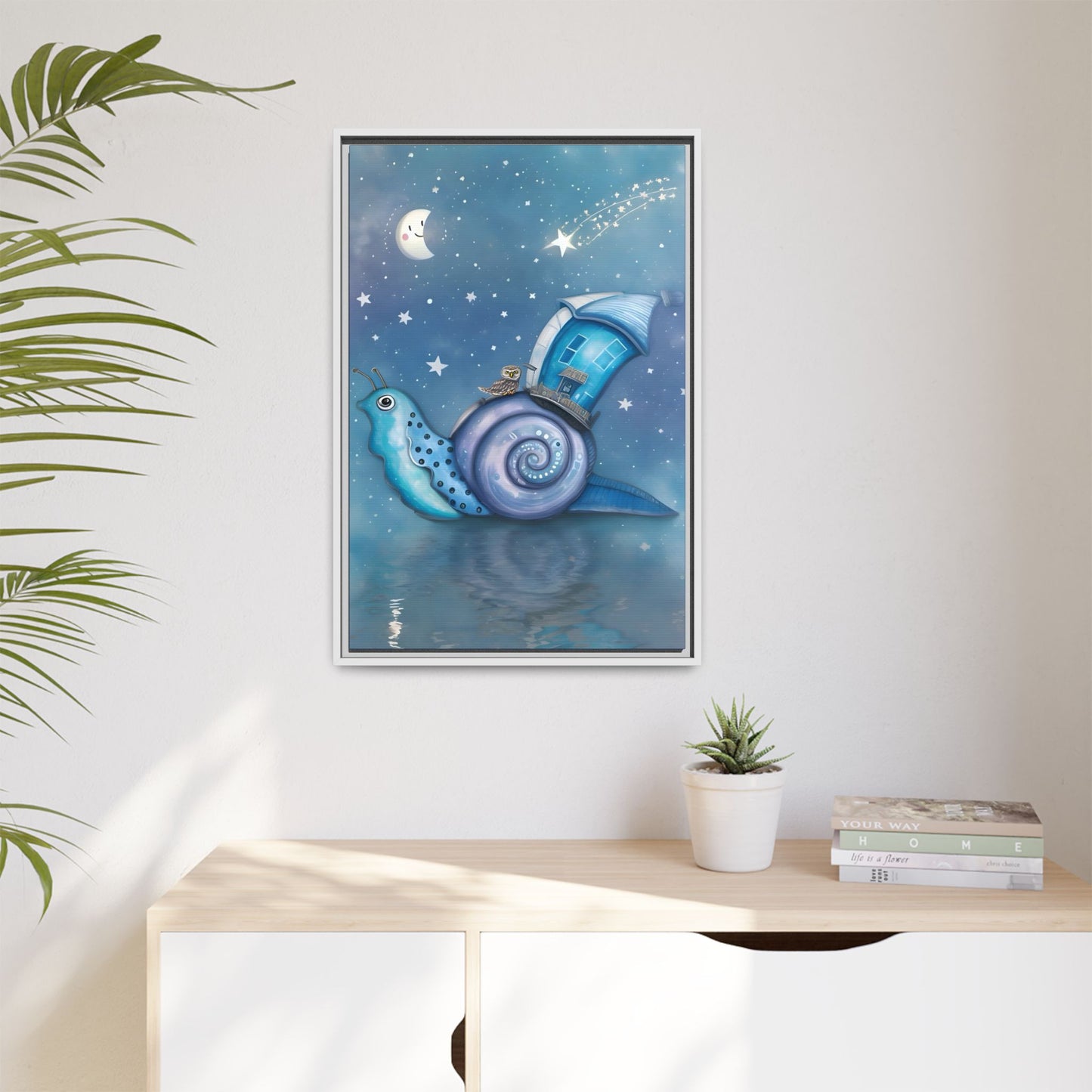The Owl and the Snail Glided Upon a Sea of Stars by Andrew McCarter  - Canvas Print