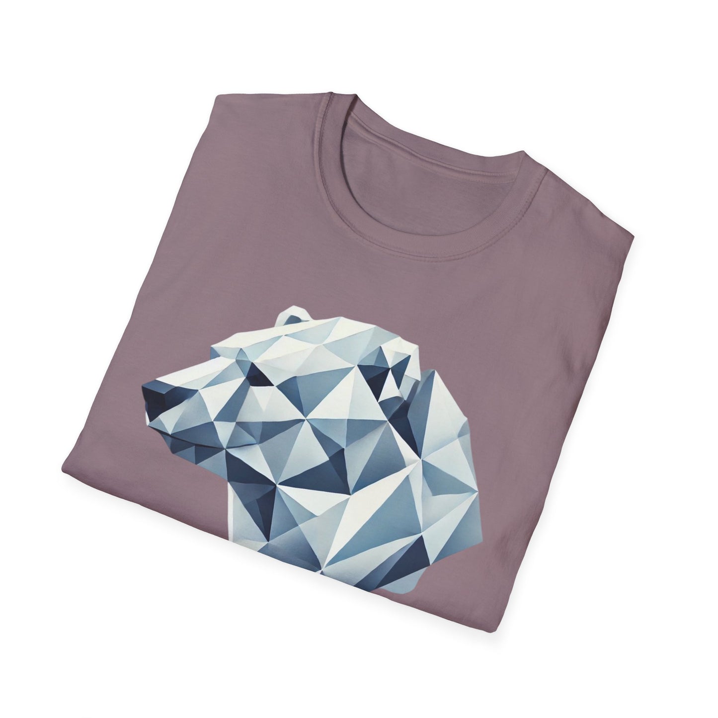 Geometric Bear Graphic Unisex Softstyle T-Shirt