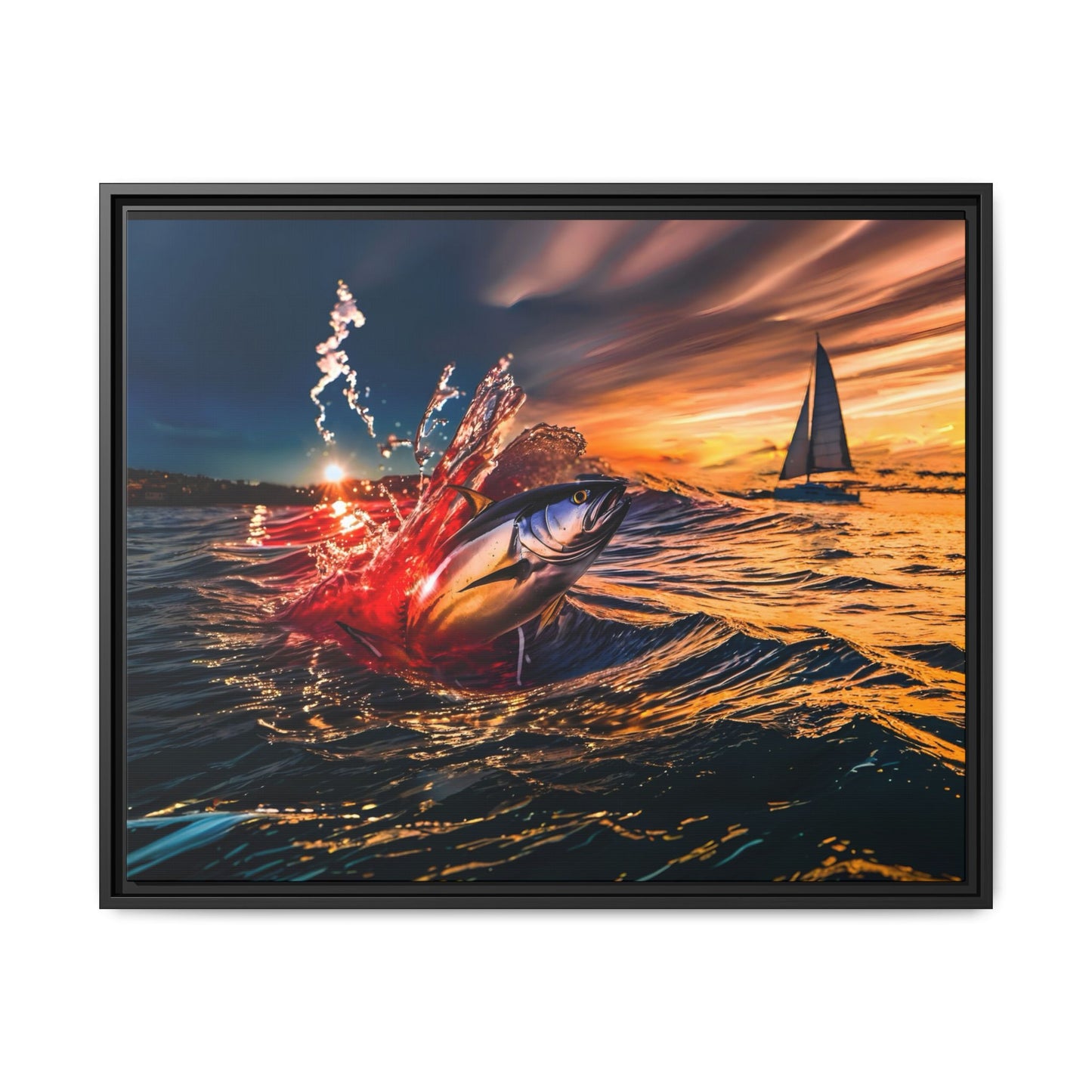"The Leap" by Andrew McCarter - Ocean Canvas Art.