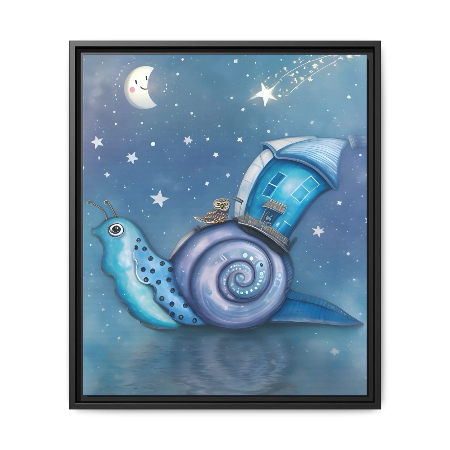 The Owl and the Snail Glided Upon a Sea of Stars by Andrew McCarter  - Canvas Print
