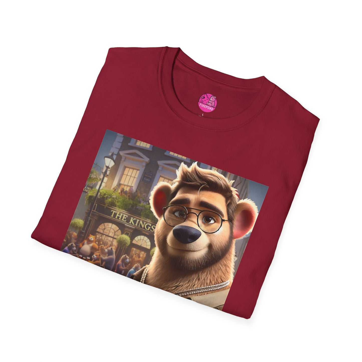 Bear T-Shirt - The King's Arms in Soho Design by PinkPond