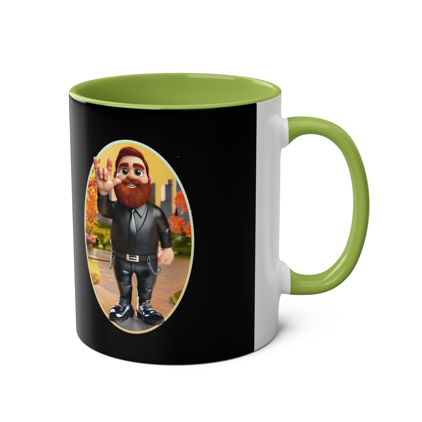 Lucky the Leather Bear - American Sign Language (ASL) Love Sign Inclusive Mug