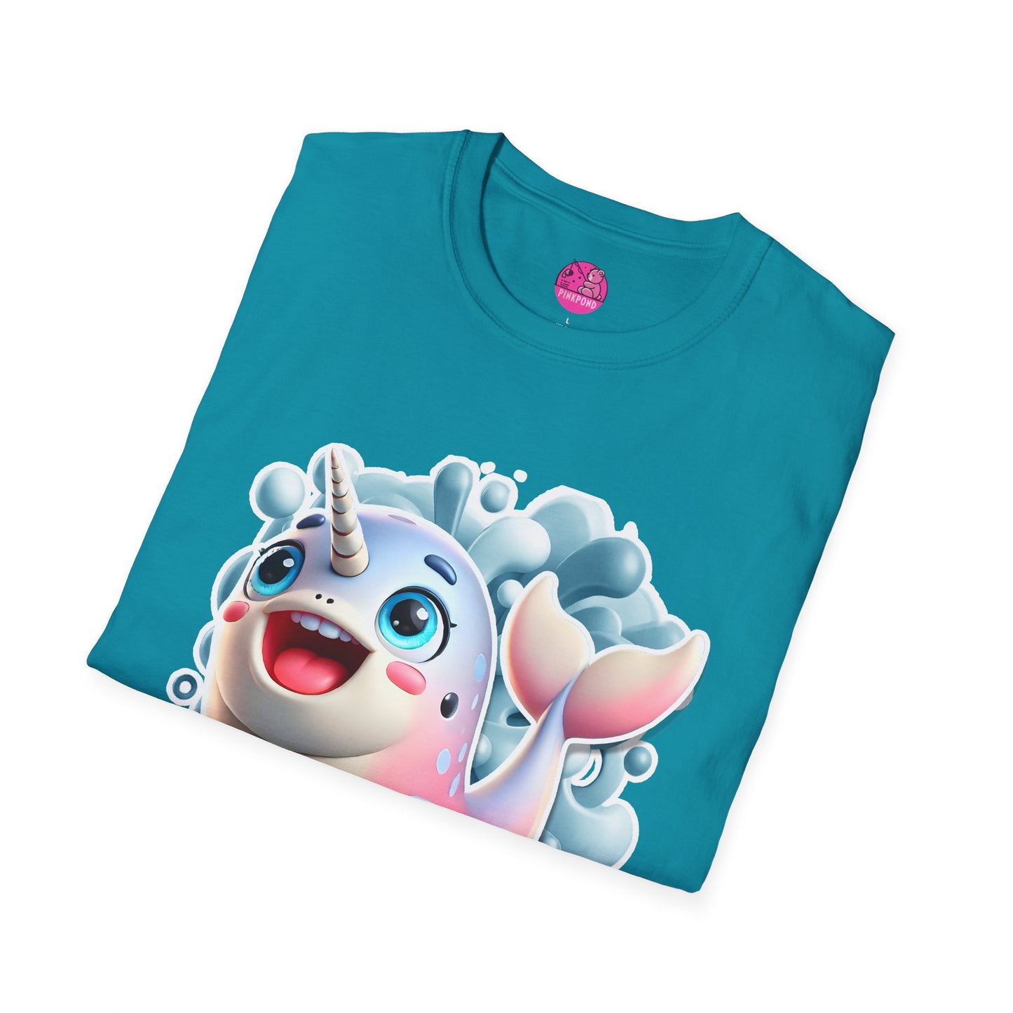 Nelly the Narwhal T-Shirt – The Ocean’s Most Magical Smile! - Unisex Softstyle Tee
