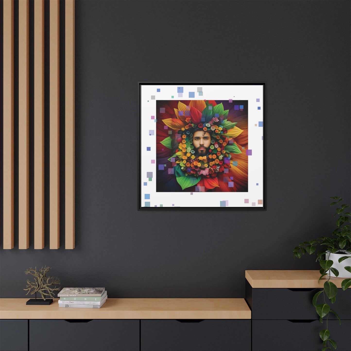 'Flourish: The Modern Green Man' canvas print By Andrew McCarter