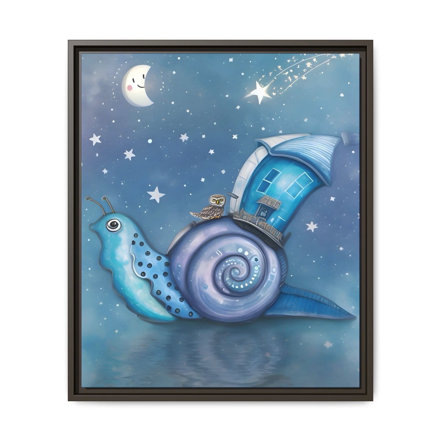 The Owl and the Snail Glided Upon a Sea of Stars by Andrew McCarter  - Canvas Print