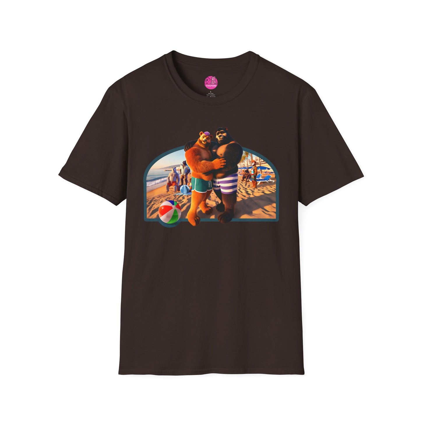 Beach Life Bears Unisex T-Shirt - Mikey & Max Tee by PinkPond
