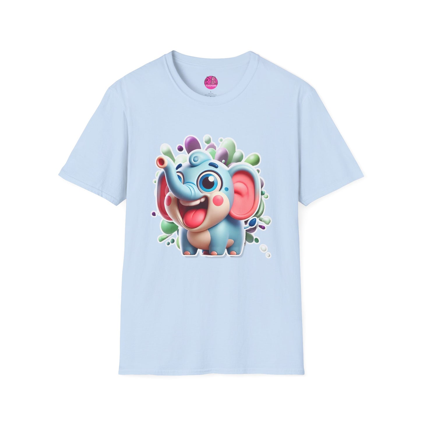 Eugene the Elephant T-Shirt - Unisex Softstyle Tee with Big Ears and Playful Charm