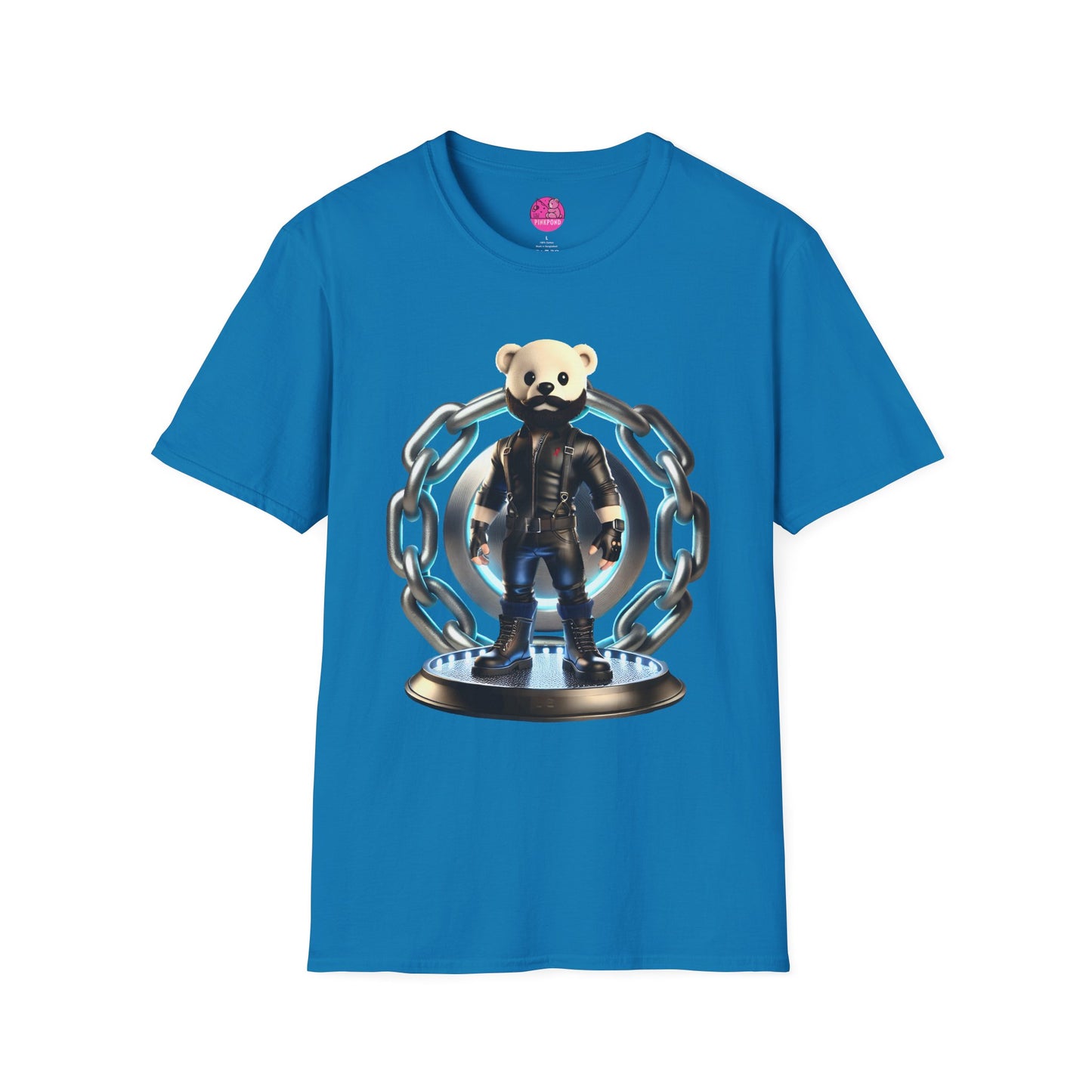 Hot Leather Cub Unisex Softstyle T-Shirt | Fierce and Fun Bear Tee with Leather-Clad Sass