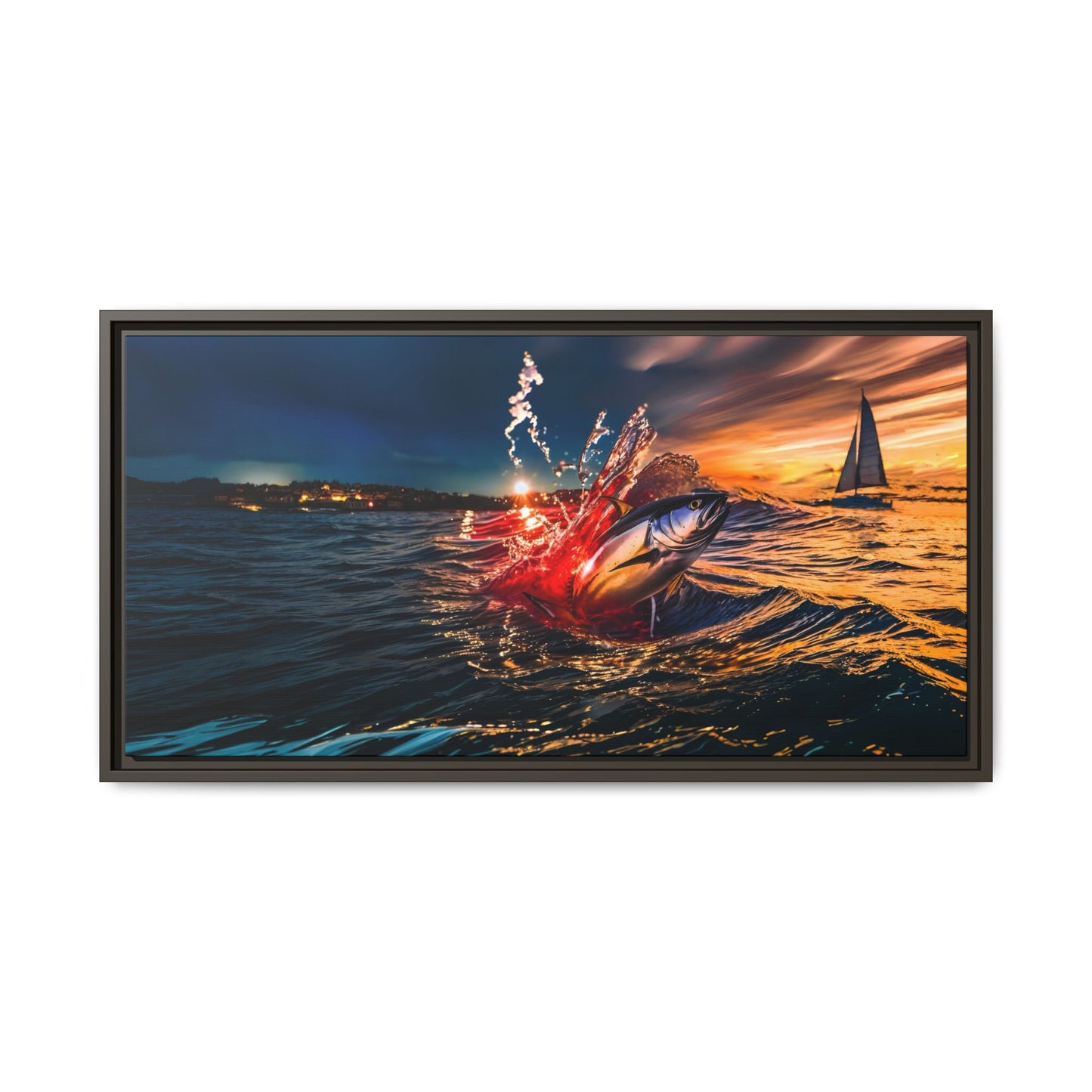 "The Leap" by Andrew McCarter - Ocean Canvas Art.