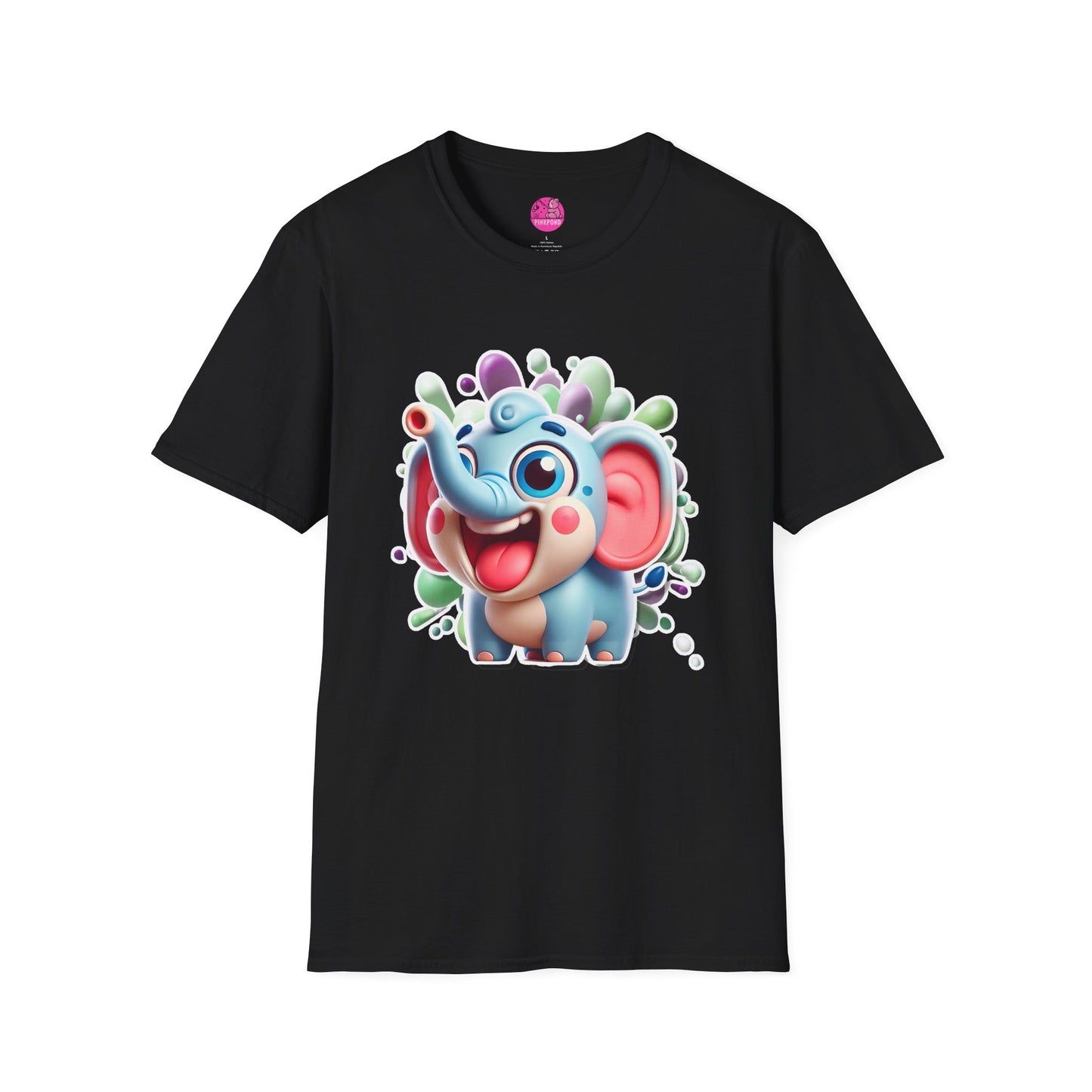 Eugene the Elephant T-Shirt - Unisex Softstyle Tee with Big Ears and Playful Charm