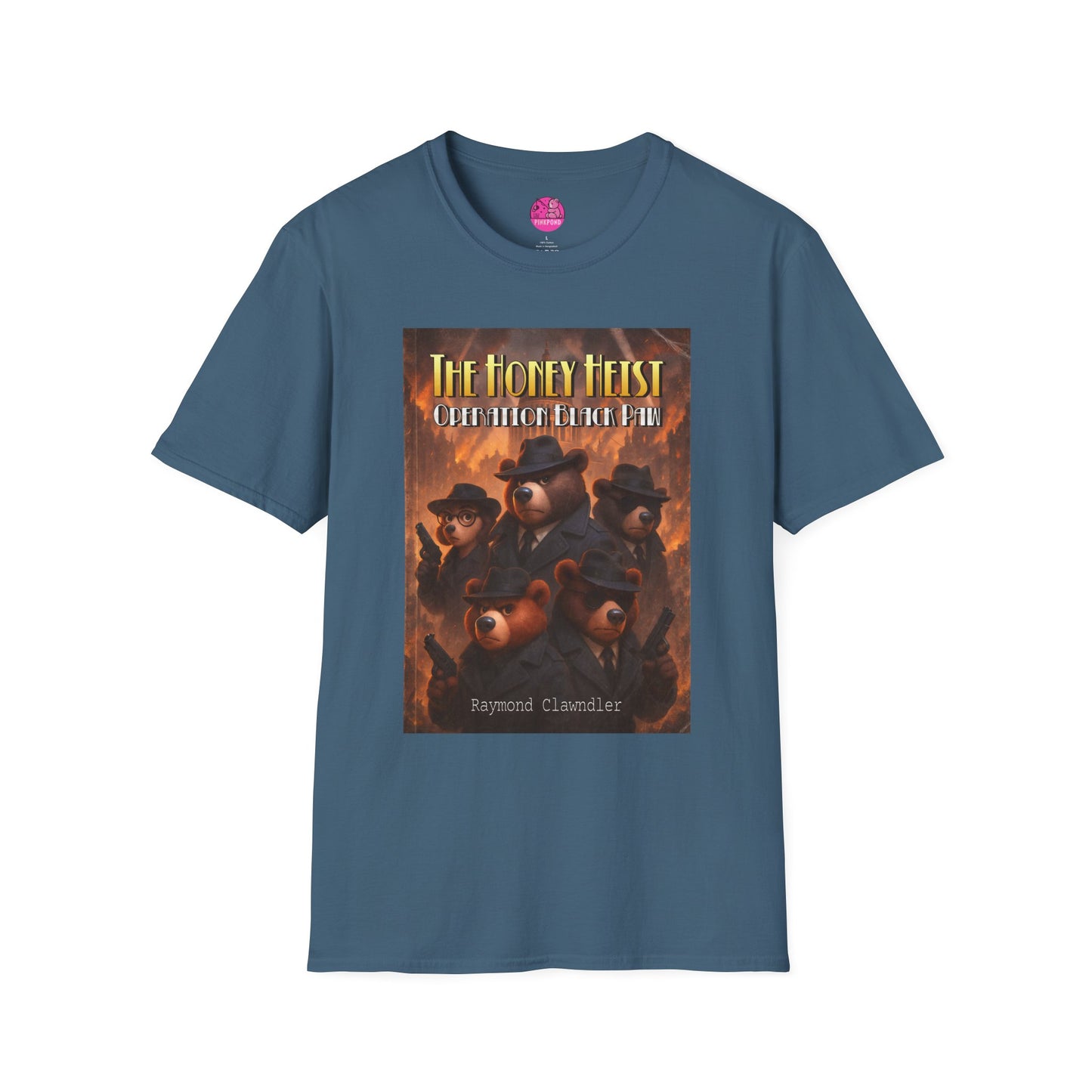 Unisex Tee - The Honey Heist: Operation Black Paw Noir Bear Detective Squad Shirt