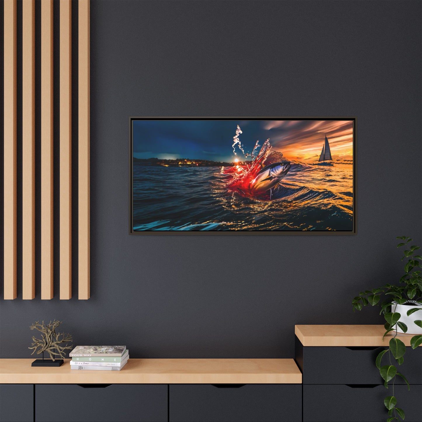"The Leap" by Andrew McCarter - Ocean Canvas Art.