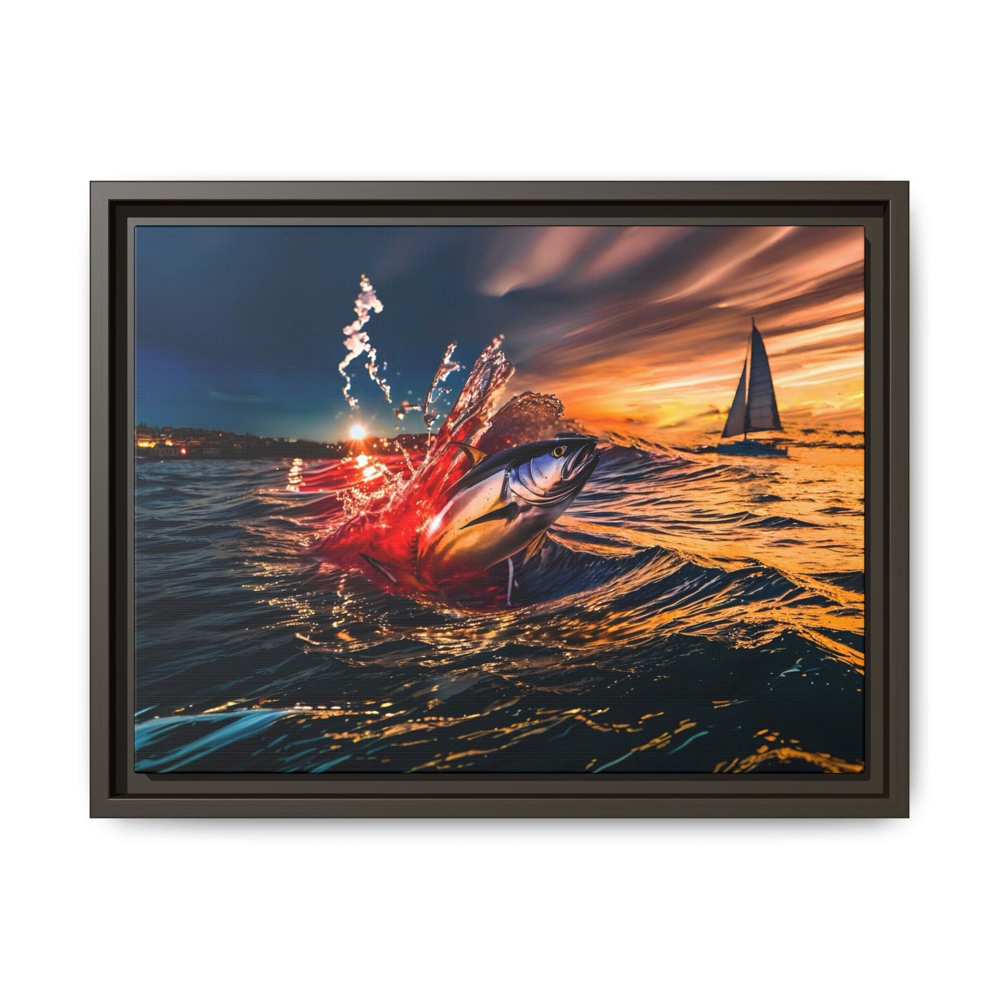 "The Leap" by Andrew McCarter - Ocean Canvas Art.