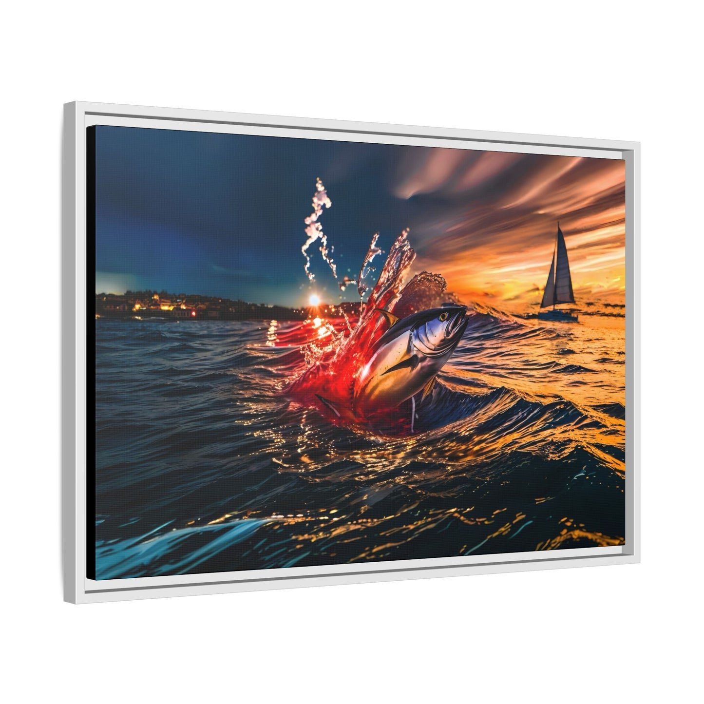 "The Leap" by Andrew McCarter - Ocean Canvas Art.