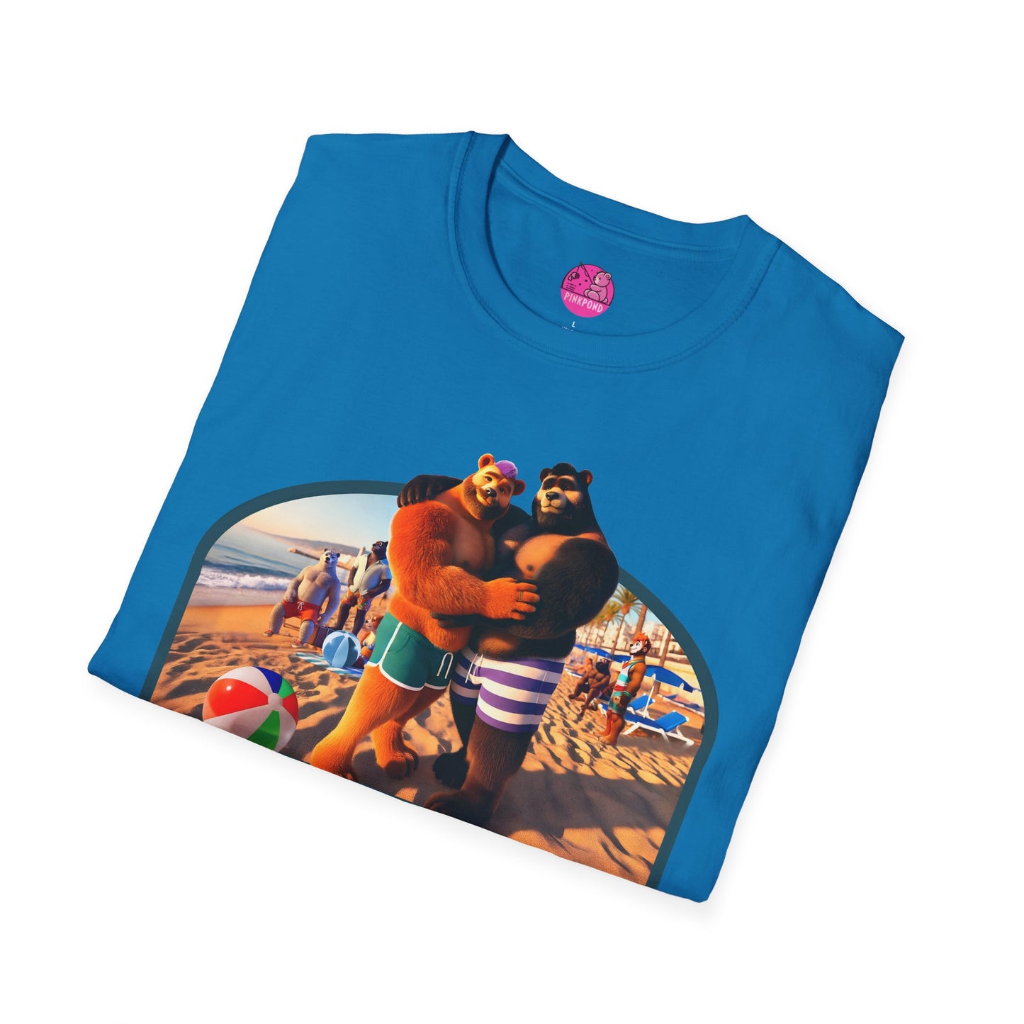 Beach Life Bears Unisex T-Shirt - Mikey & Max Tee by PinkPond