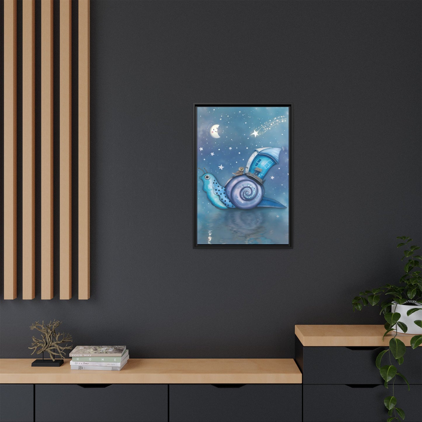 The Owl and the Snail Glided Upon a Sea of Stars by Andrew McCarter  - Canvas Print