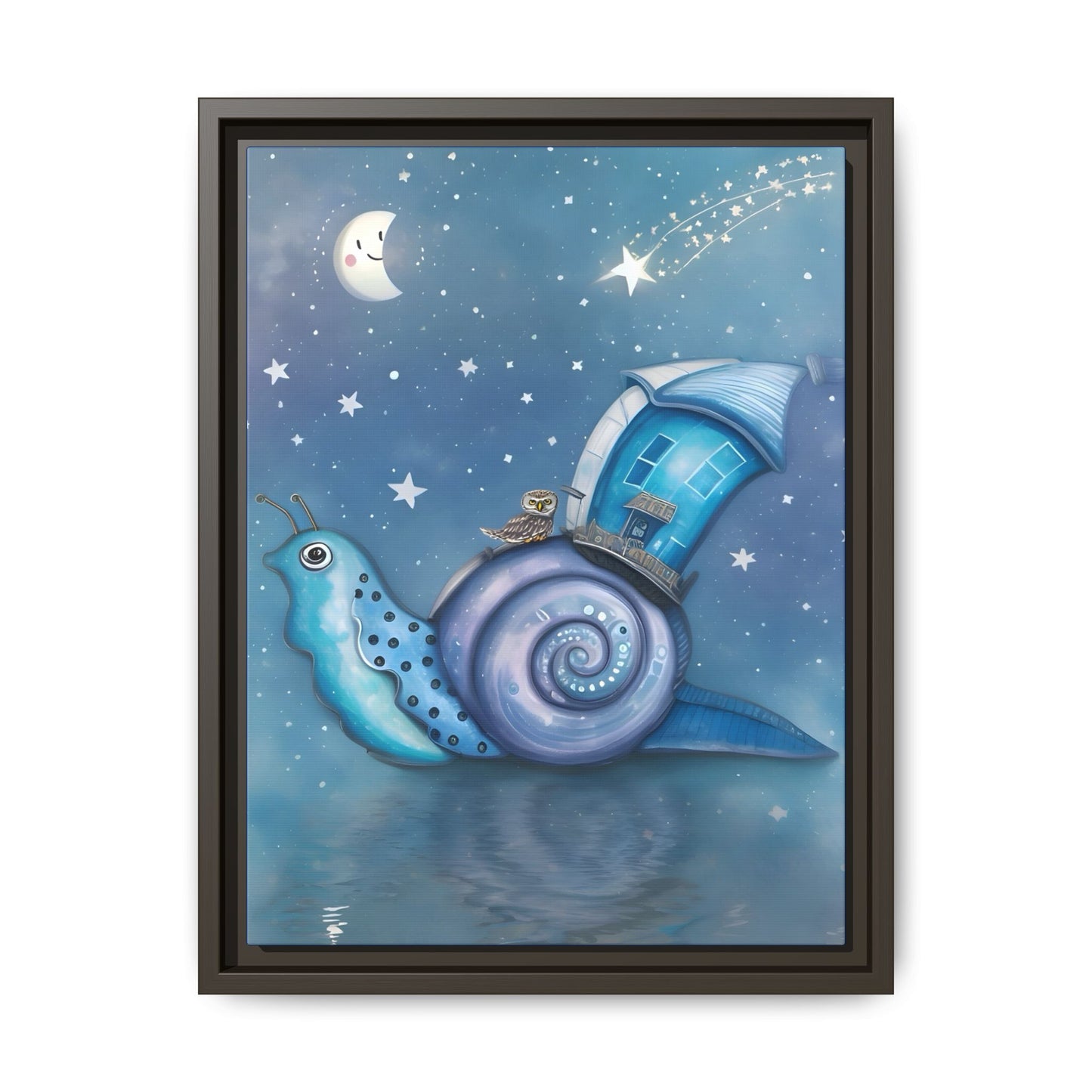 The Owl and the Snail Glided Upon a Sea of Stars by Andrew McCarter  - Canvas Print
