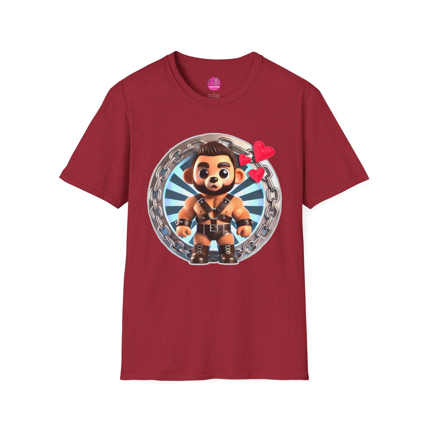 Love Struck Cub – Cute & Bold Chibi Bear T-Shirt