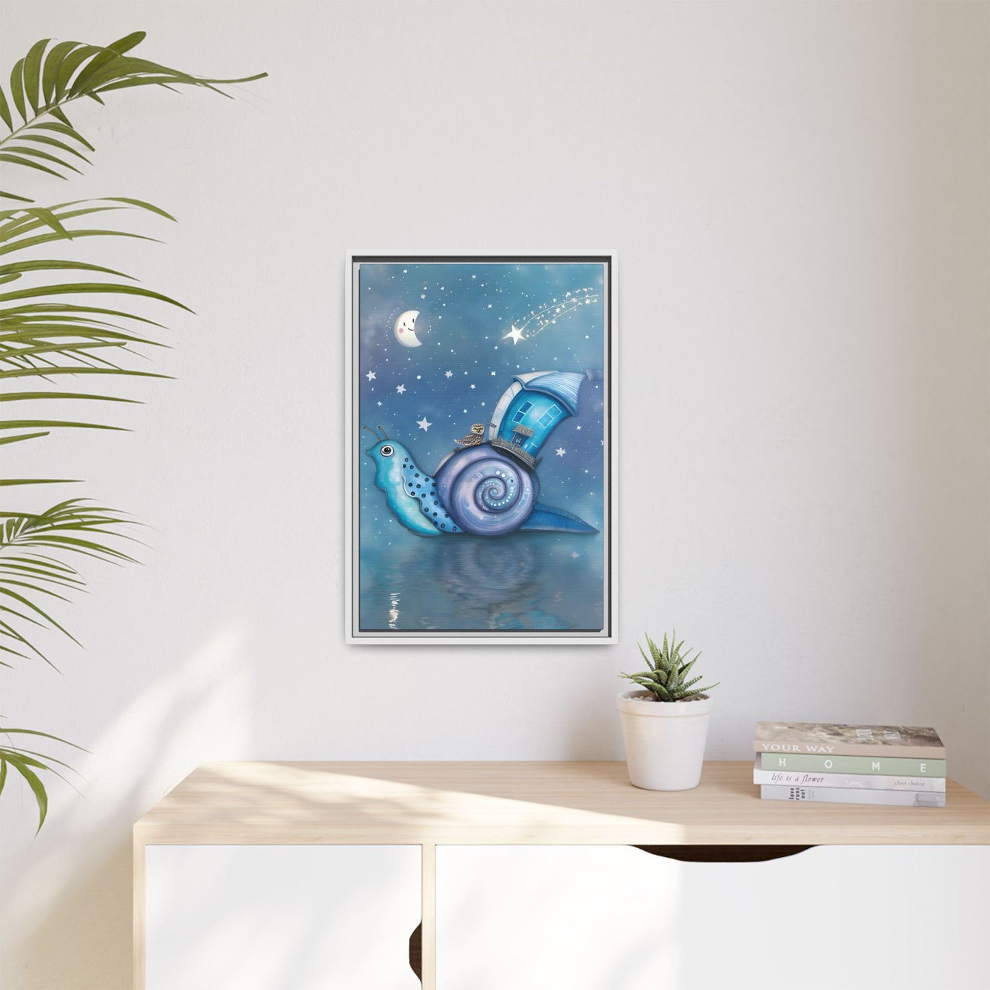 The Owl and the Snail Glided Upon a Sea of Stars by Andrew McCarter  - Canvas Print