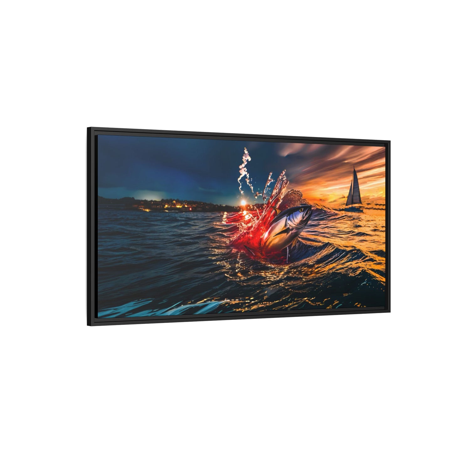 "The Leap" by Andrew McCarter - Ocean Canvas Art.