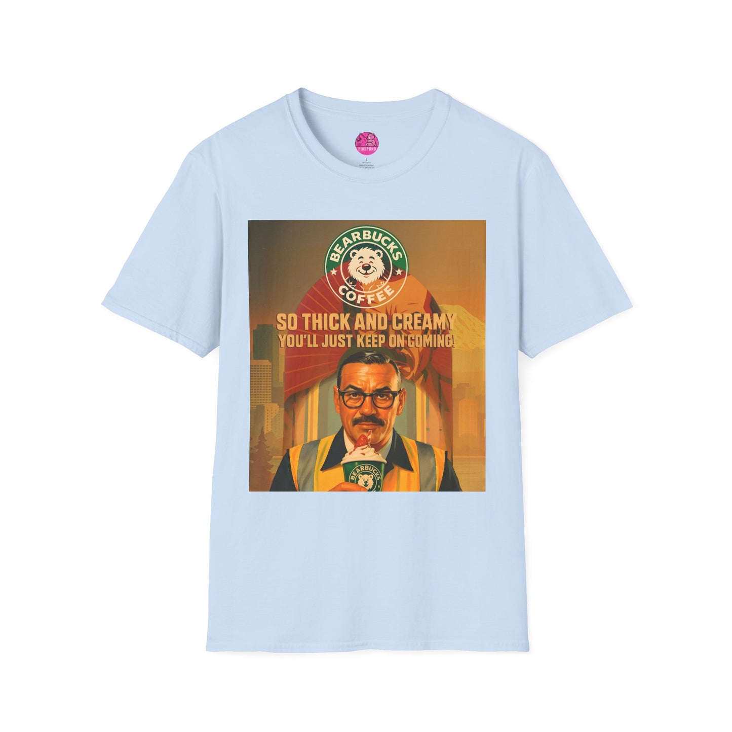 Vintage Bearbucks Coffee Unisex T-Shirt - So Thick and Creamy Retro Tee for Café Lovers