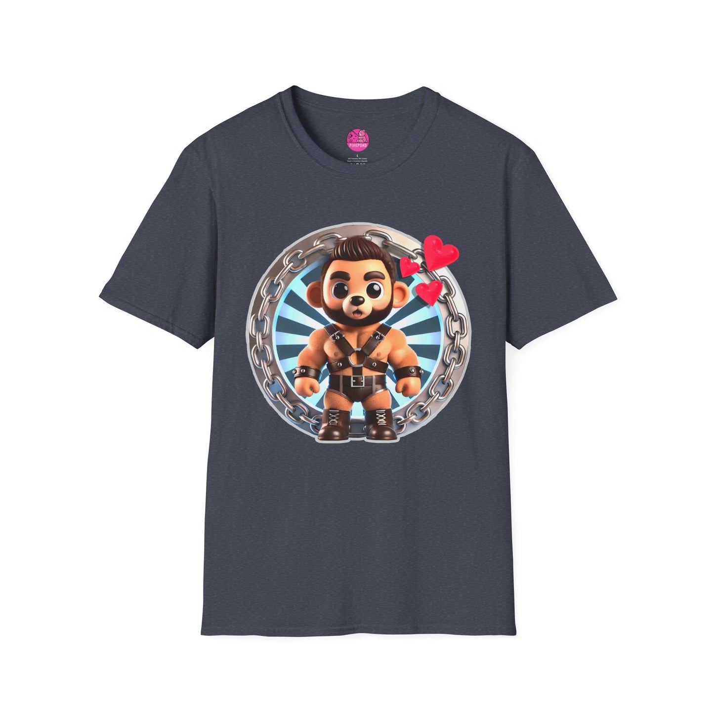 Love Struck Cub – Cute & Bold Chibi Bear T-Shirt