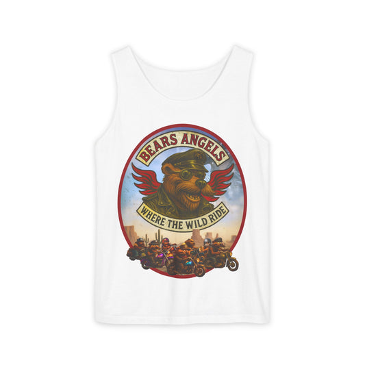 Tank Top - Bears Angels Roundel 'Ride With Pride' Biker Bear Design