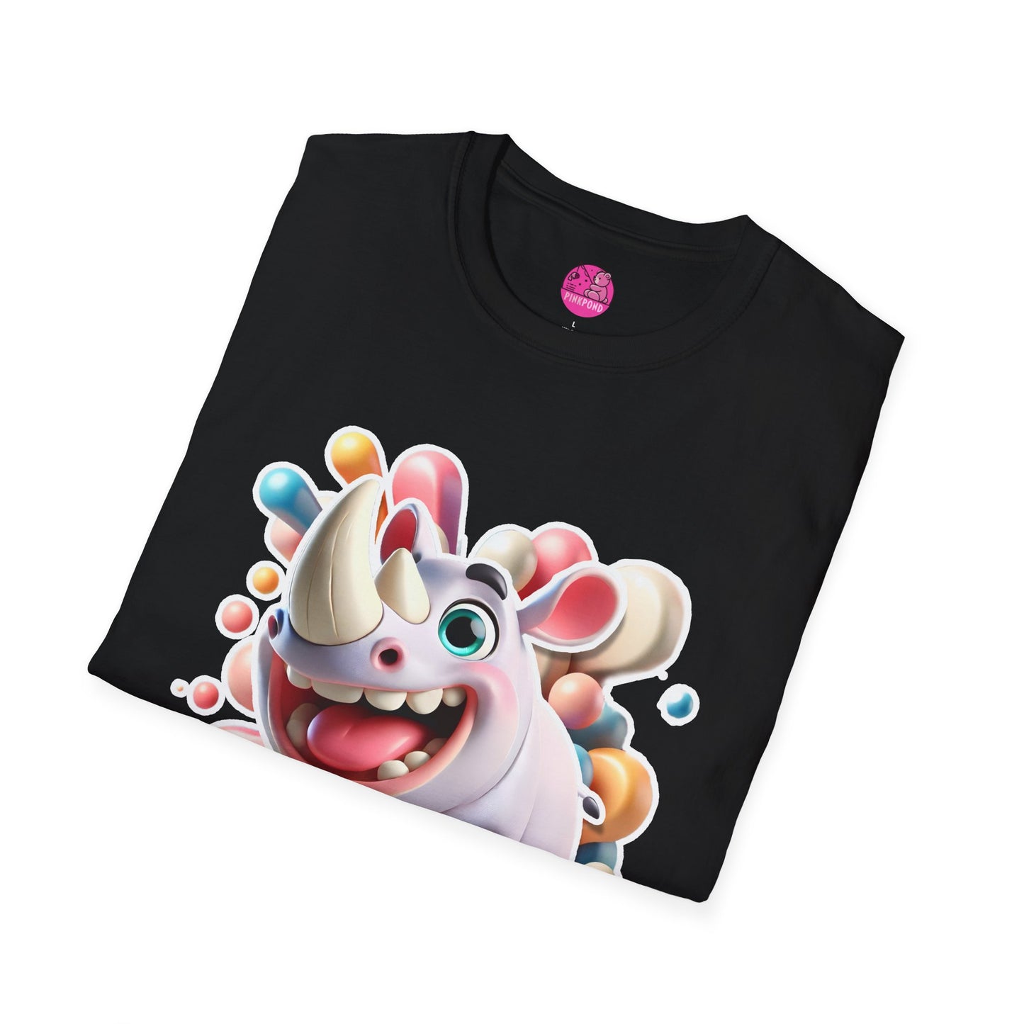 Ronnie the Rhino T-Shirt – Big Energy, Bigger Smiles! - Unisex Softstyle Tee