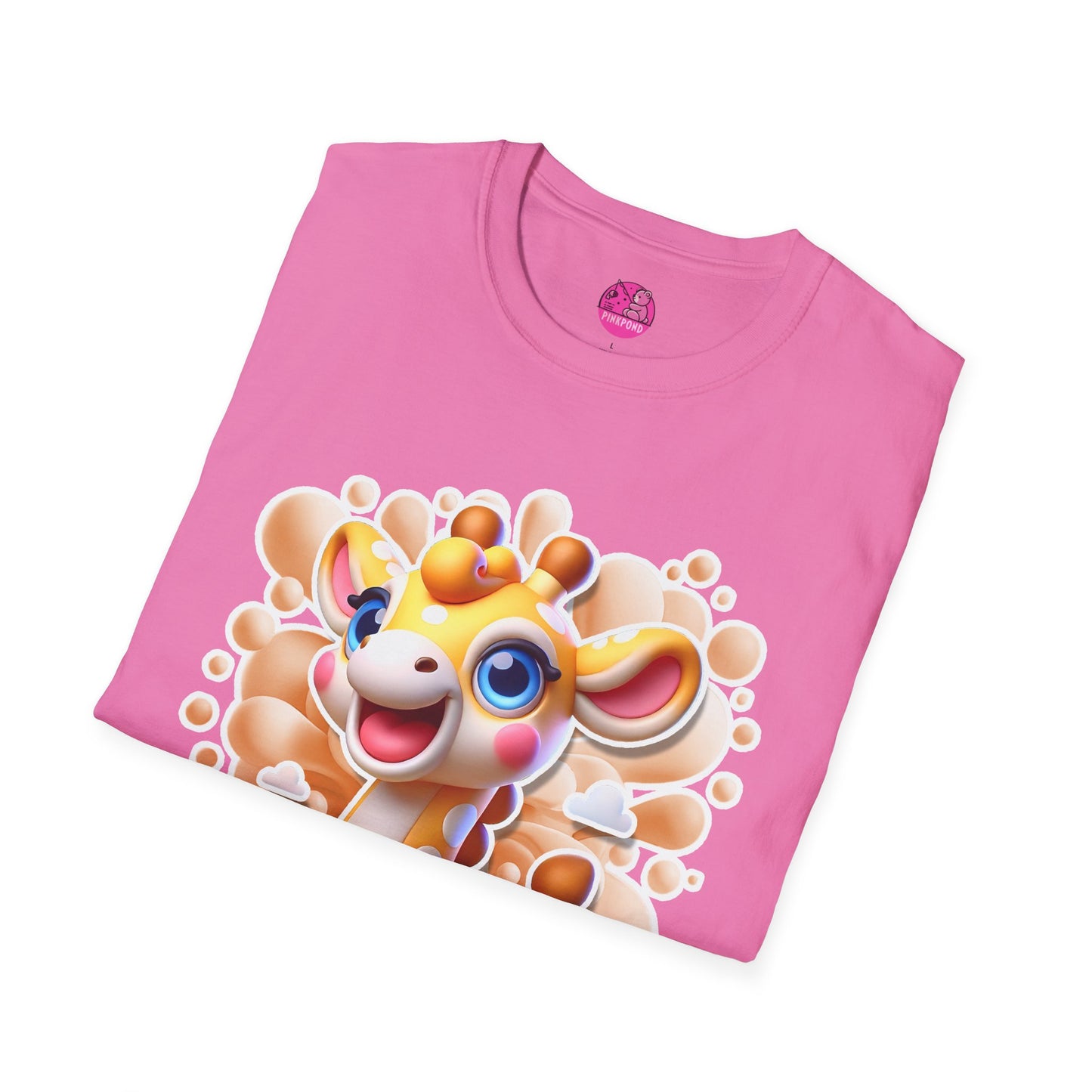 Geoffrey Giraffe T-Shirt - Tall on Charm, Big on Smiles Unisex Softstyle
