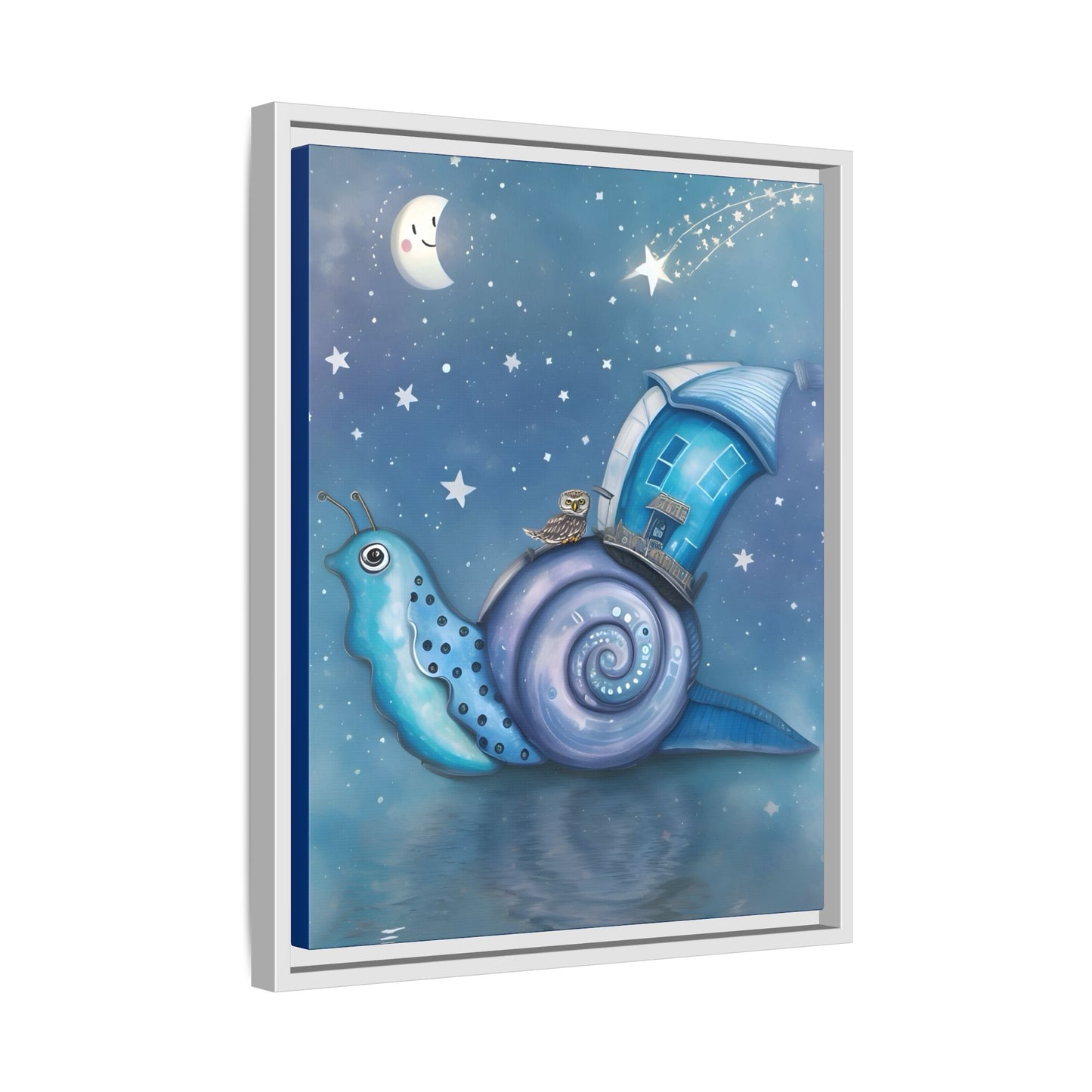 The Owl and the Snail Glided Upon a Sea of Stars by Andrew McCarter  - Canvas Print