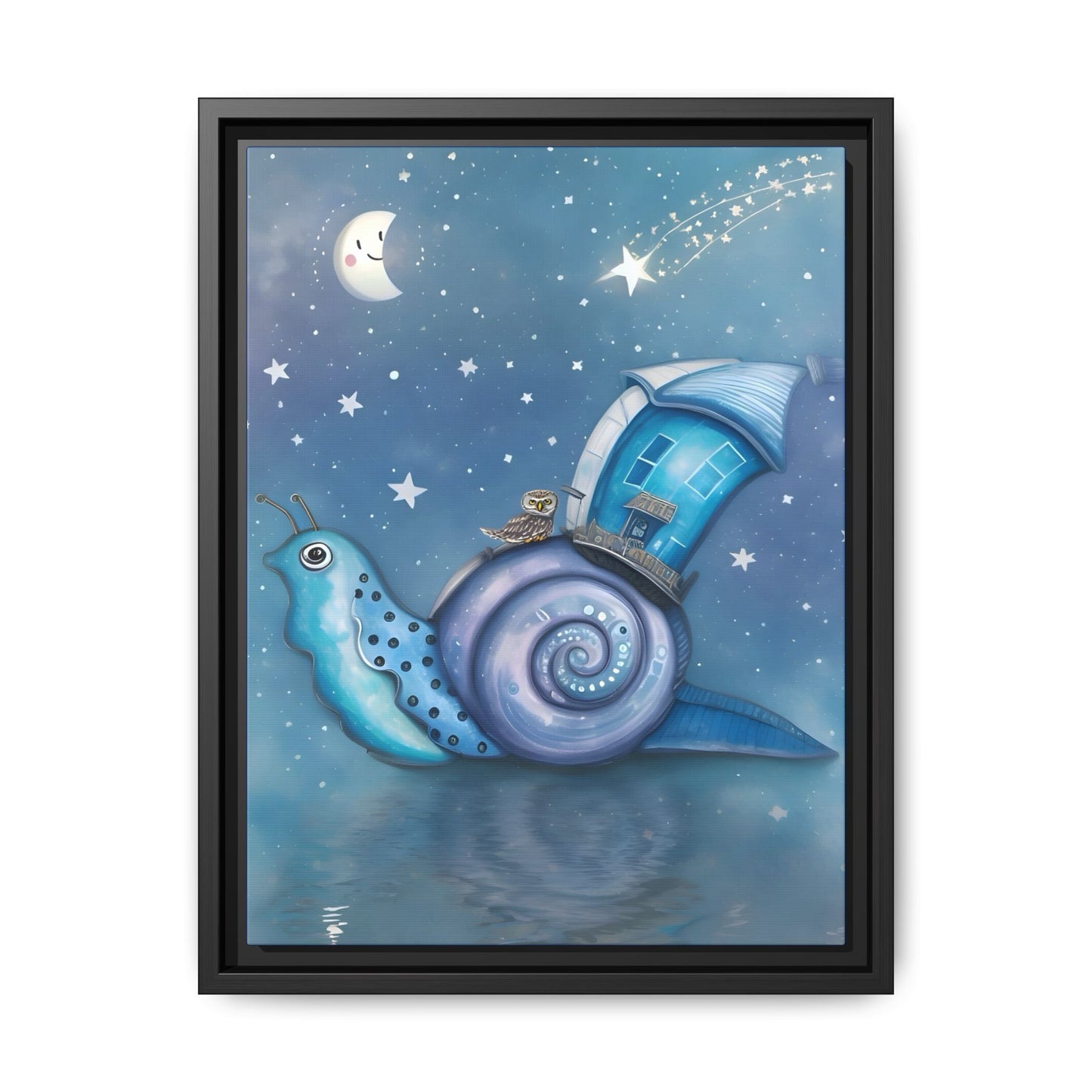 The Owl and the Snail Glided Upon a Sea of Stars by Andrew McCarter  - Canvas Print