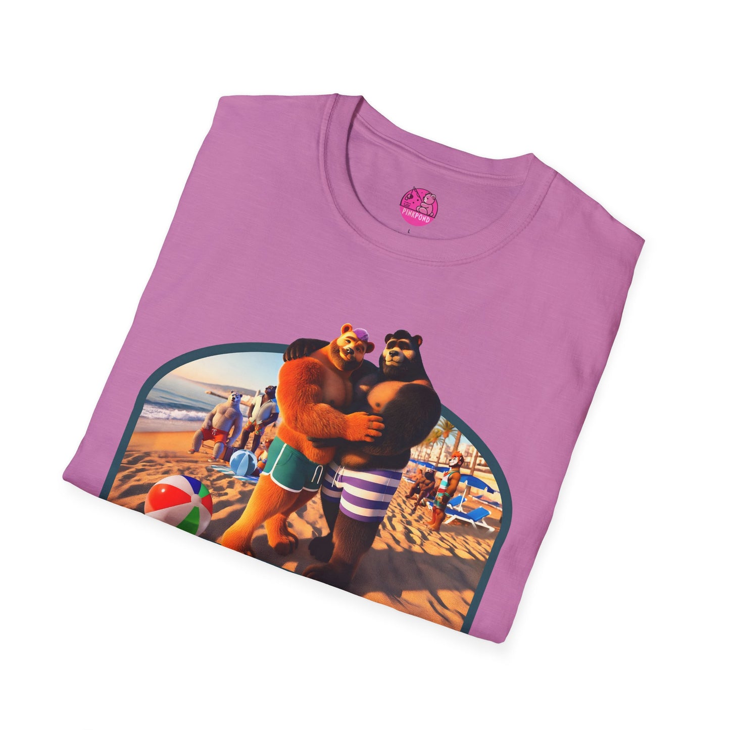 Beach Life Bears Unisex T-Shirt - Mikey & Max Tee by PinkPond