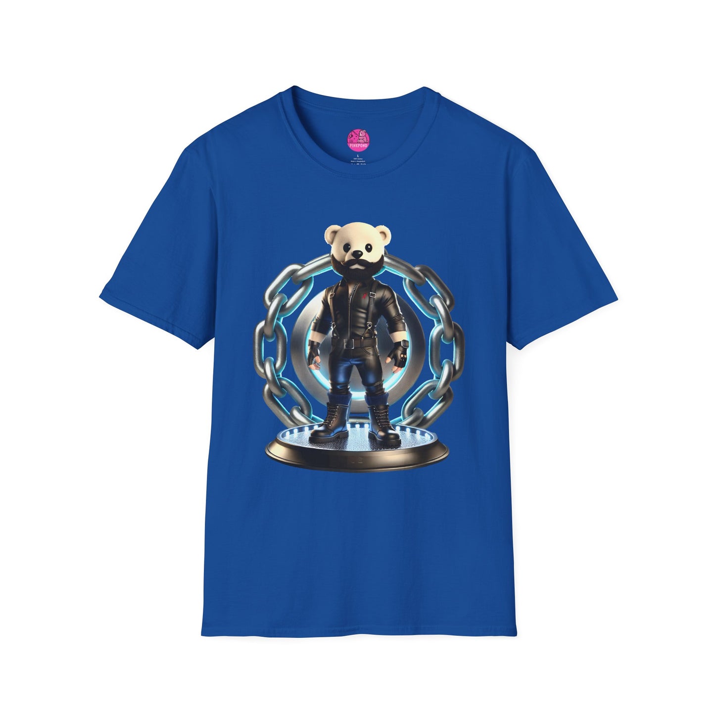 Hot Leather Cub Unisex Softstyle T-Shirt | Fierce and Fun Bear Tee with Leather-Clad Sass