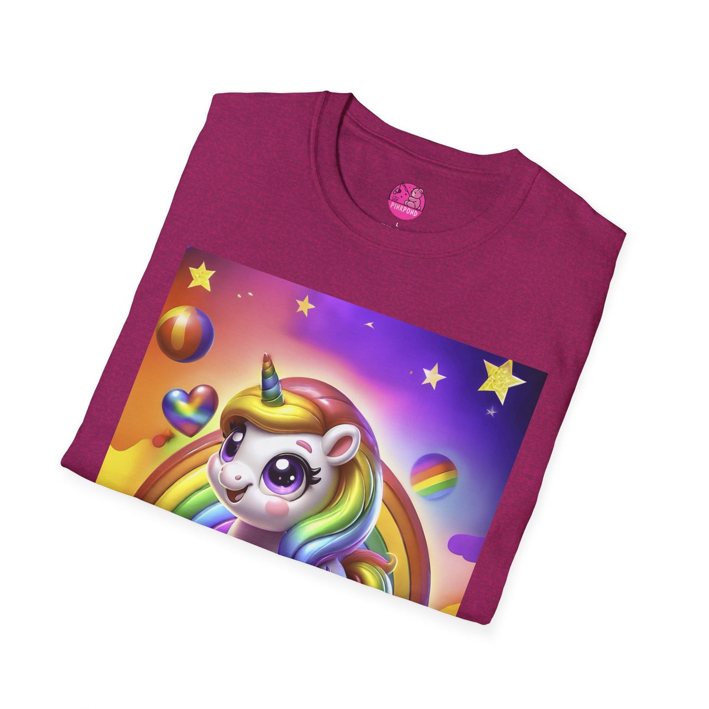 Rainbow Pride Unicorn T-Shirt – Wear Your Colors Loud and Proud! - Unisex Softstyle Tee