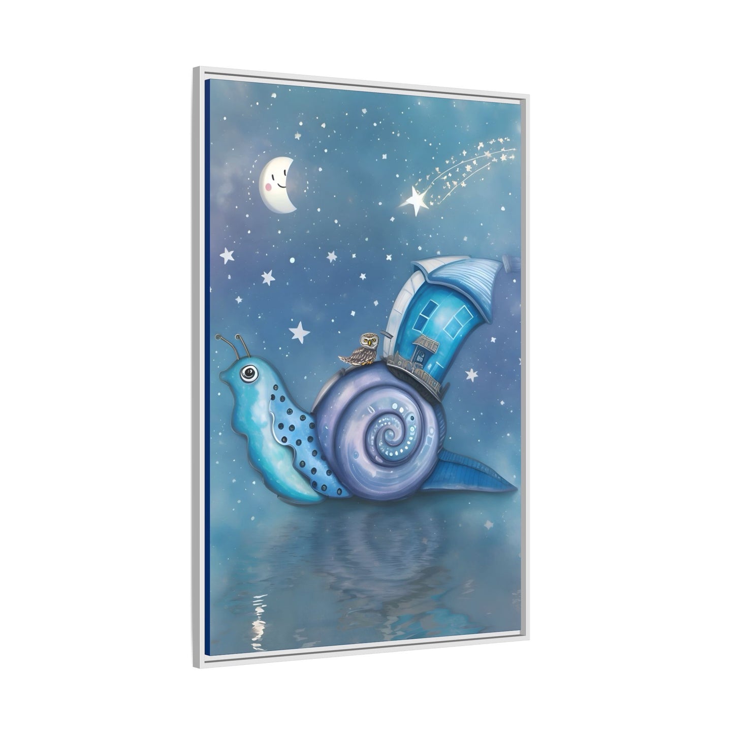 The Owl and the Snail Glided Upon a Sea of Stars by Andrew McCarter  - Canvas Print