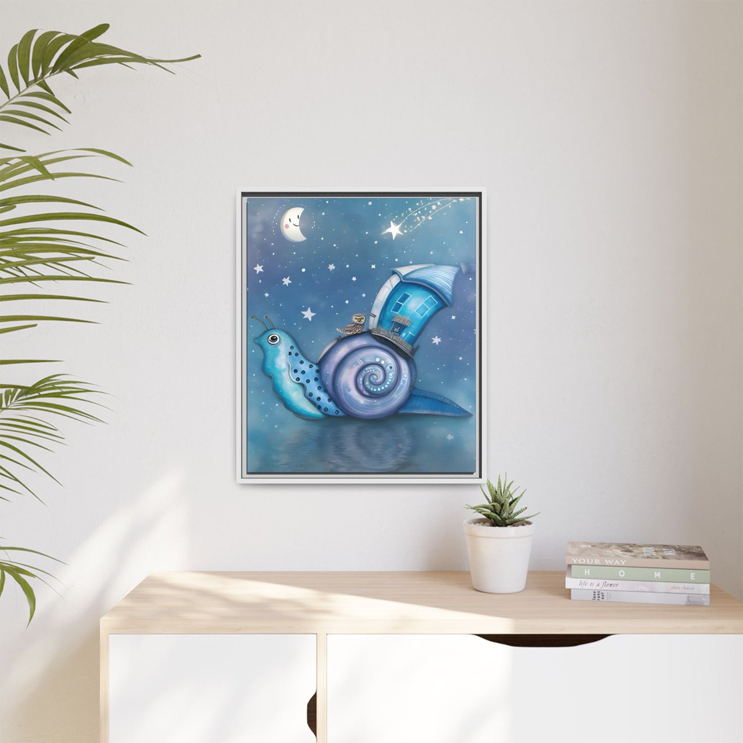The Owl and the Snail Glided Upon a Sea of Stars by Andrew McCarter  - Canvas Print