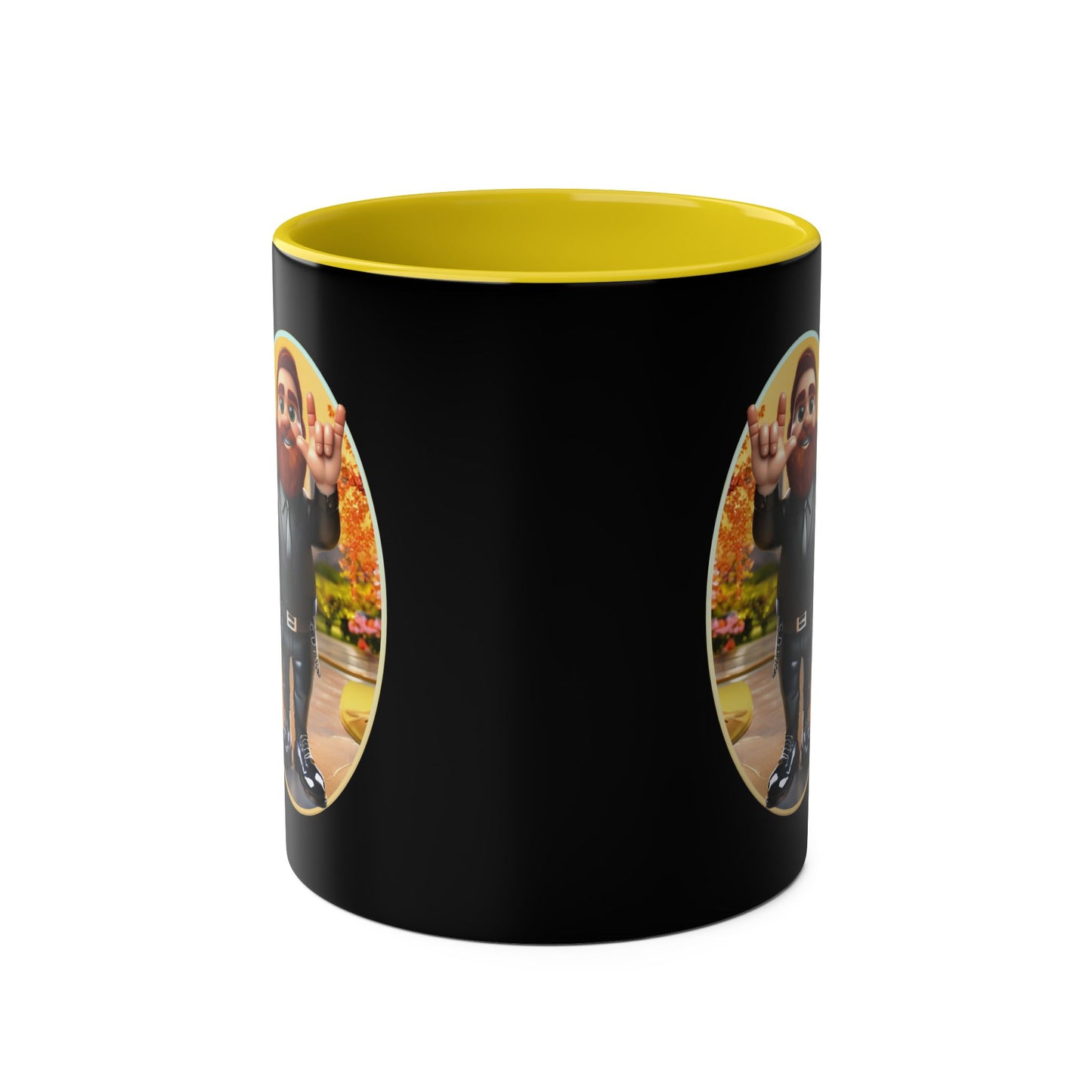 Lucky the Leather Bear - American Sign Language (ASL) Love Sign Inclusive Mug