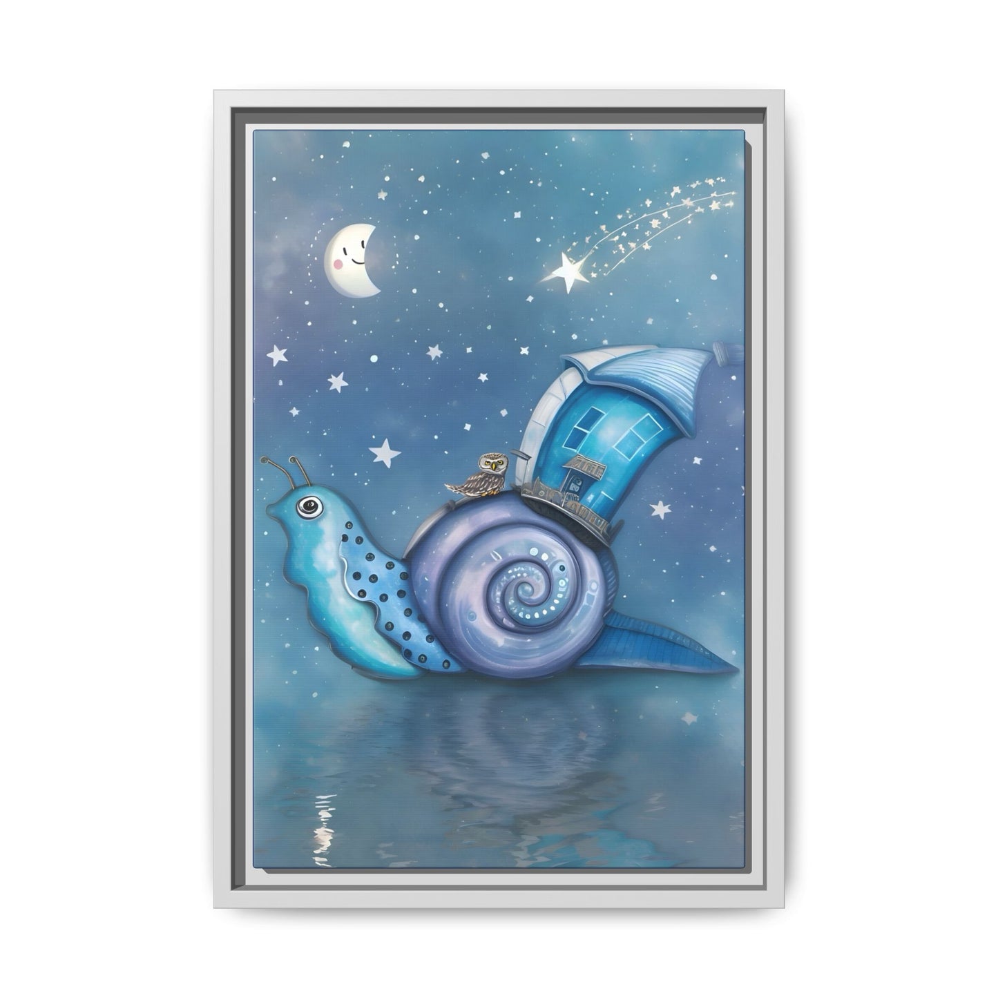 The Owl and the Snail Glided Upon a Sea of Stars by Andrew McCarter  - Canvas Print