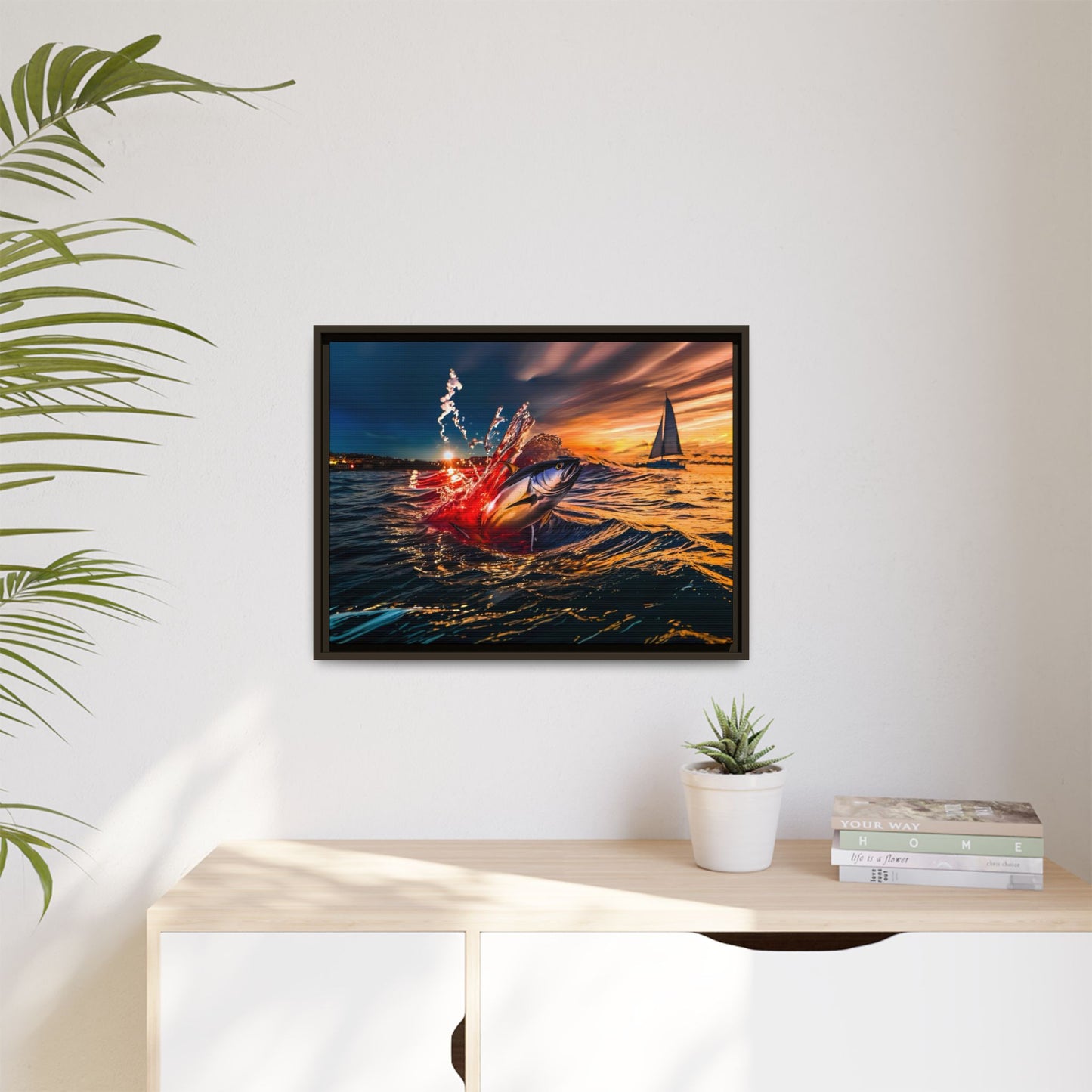 "The Leap" by Andrew McCarter - Ocean Canvas Art.