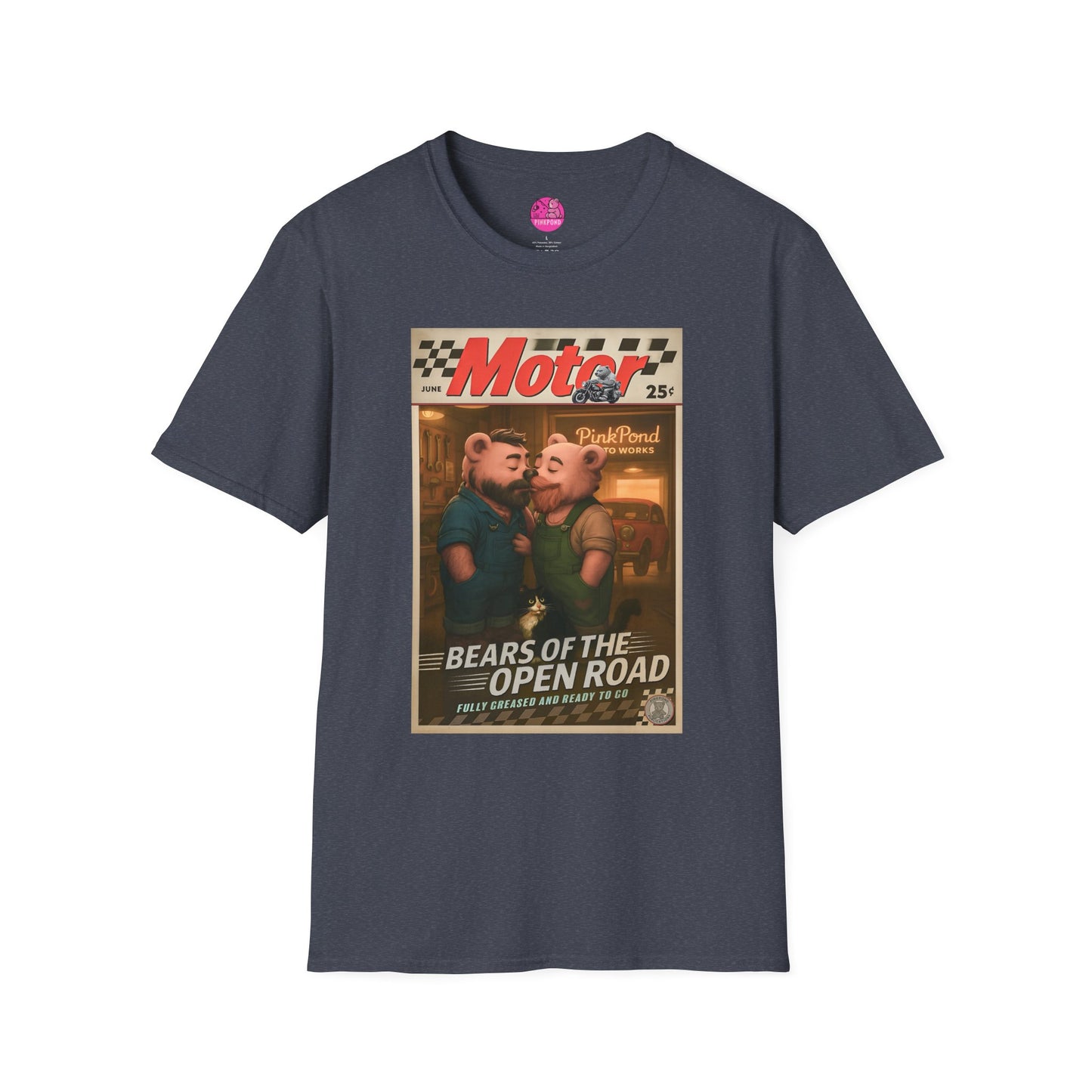 Bear Retro 1950s Motor Magazine T-Shirt