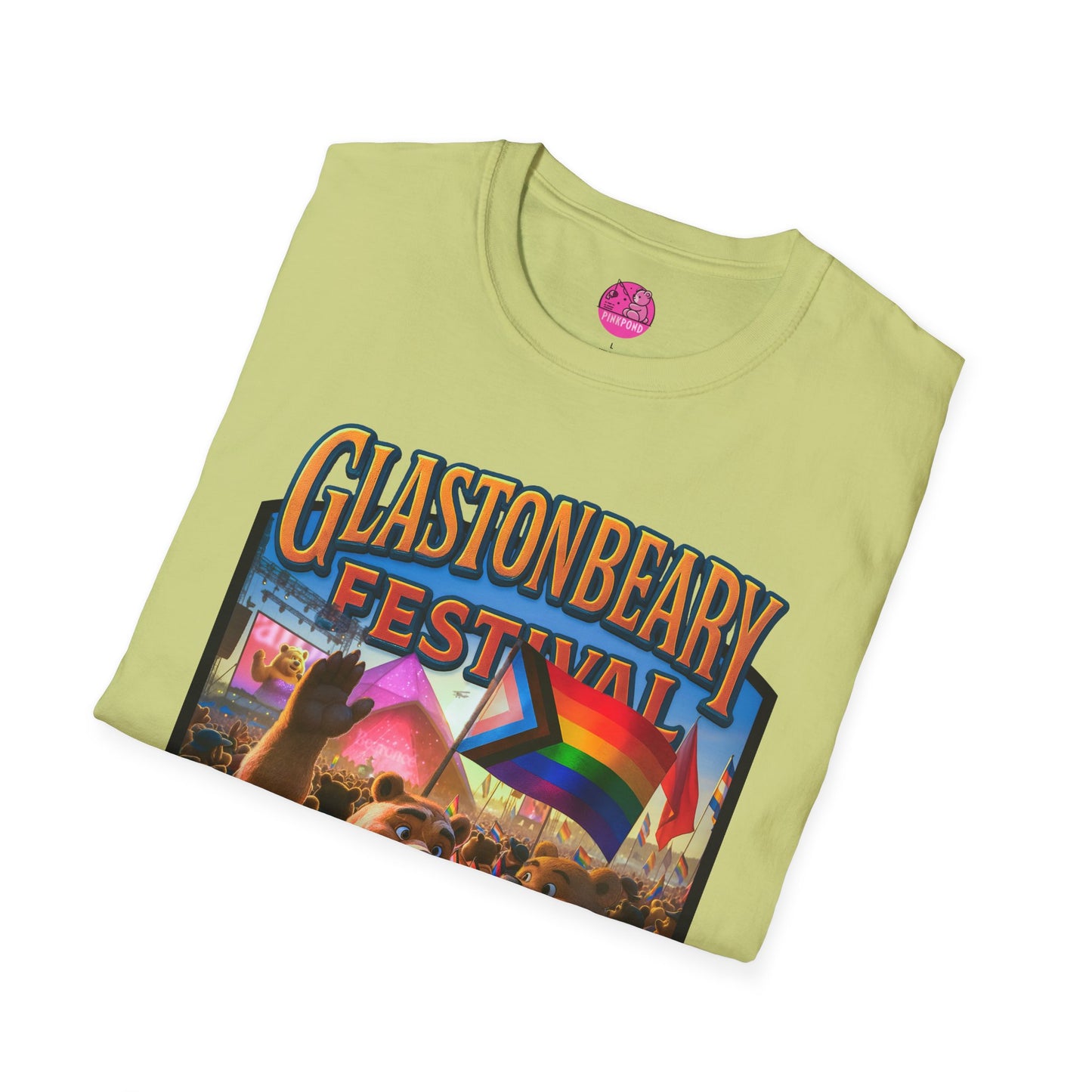 Glastonbeary Festival Unisex Tee - Bear Pride, Queer Joy, Festival Fashion