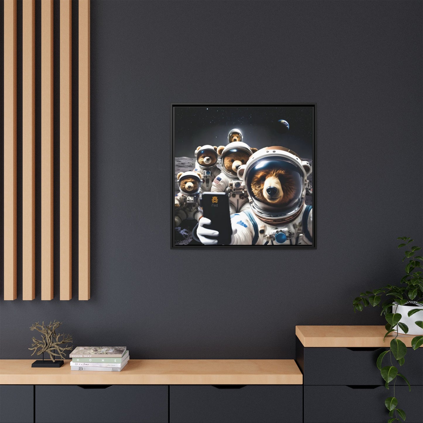 Canvas Print - Mooning Bear Selfie by Andrew McCarter