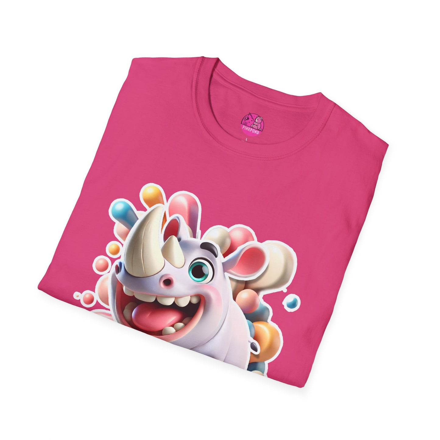 Ronnie the Rhino T-Shirt – Big Energy, Bigger Smiles! - Unisex Softstyle Tee