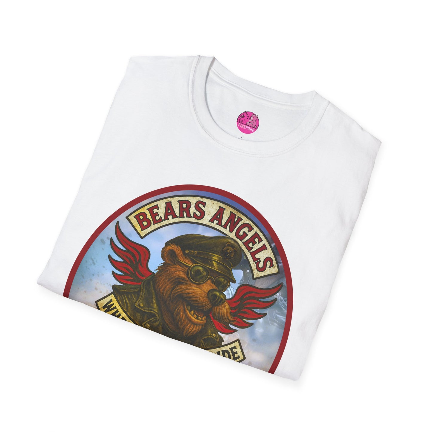 Biker Bear T-Shirt - Bears Angels Roundel, Ride With Pride