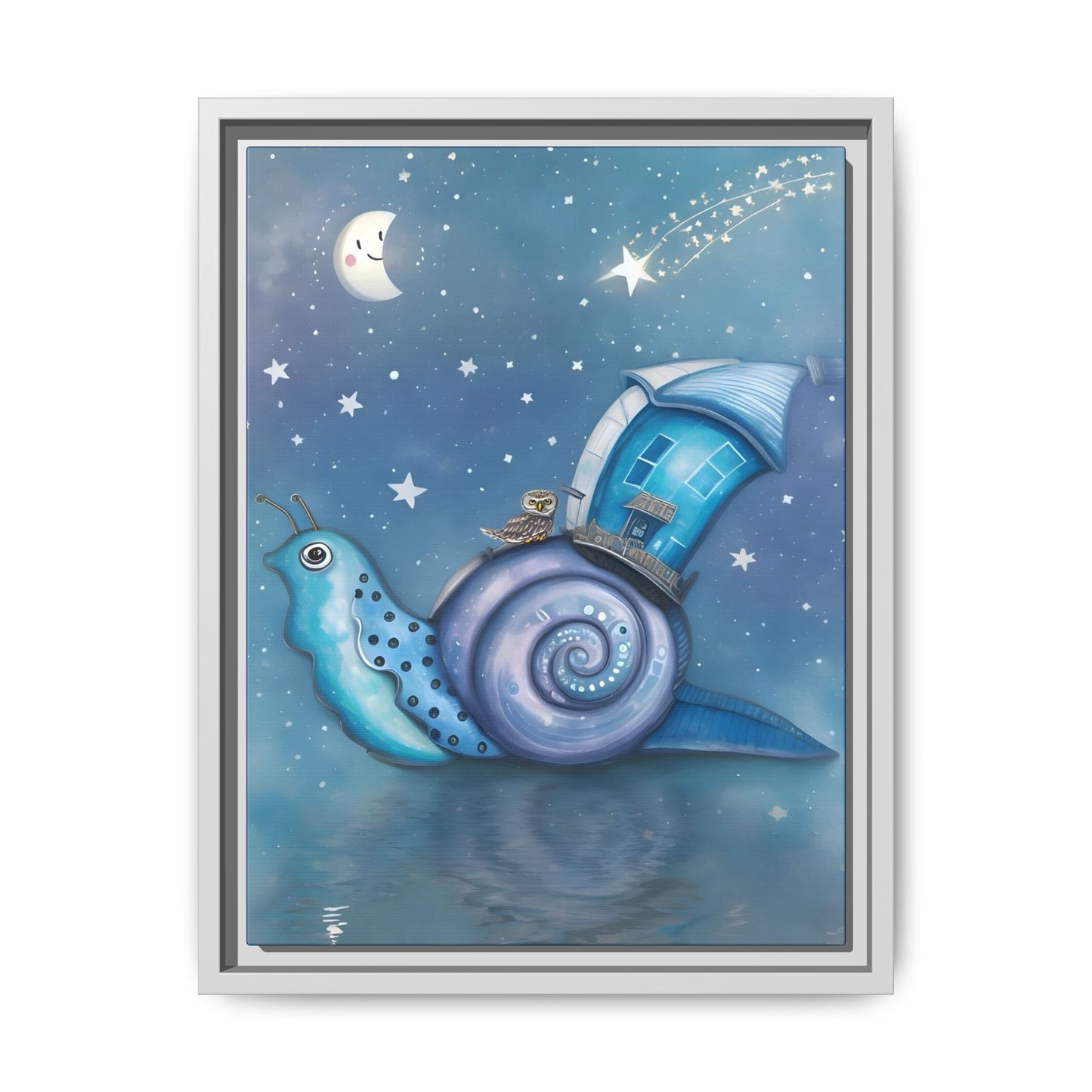 The Owl and the Snail Glided Upon a Sea of Stars by Andrew McCarter  - Canvas Print