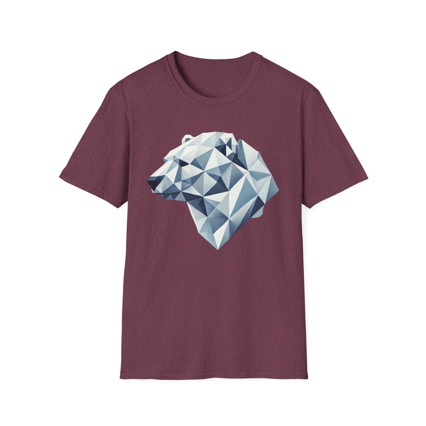 Geometric Bear Graphic Unisex Softstyle T-Shirt