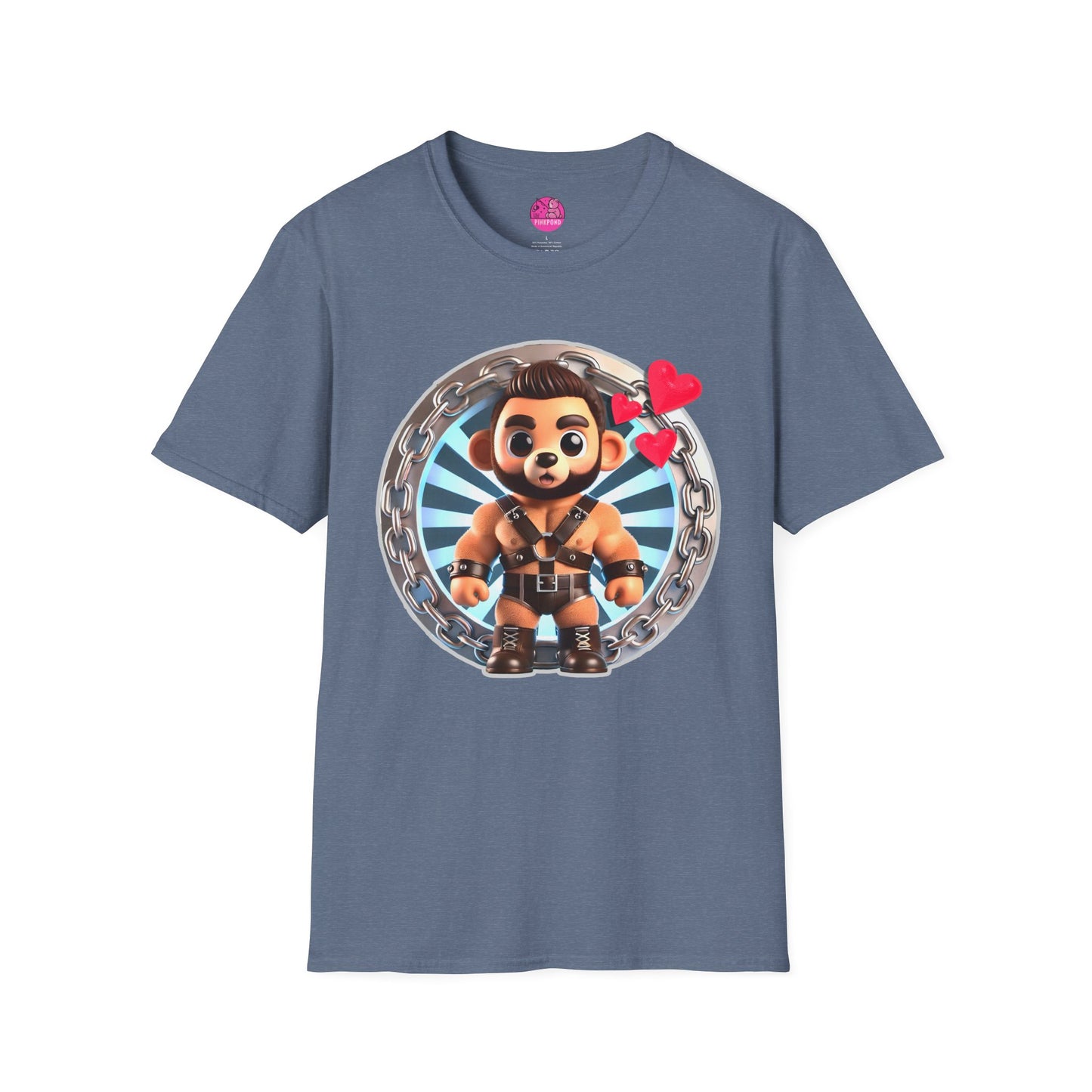 Love Struck Cub – Cute & Bold Chibi Bear T-Shirt